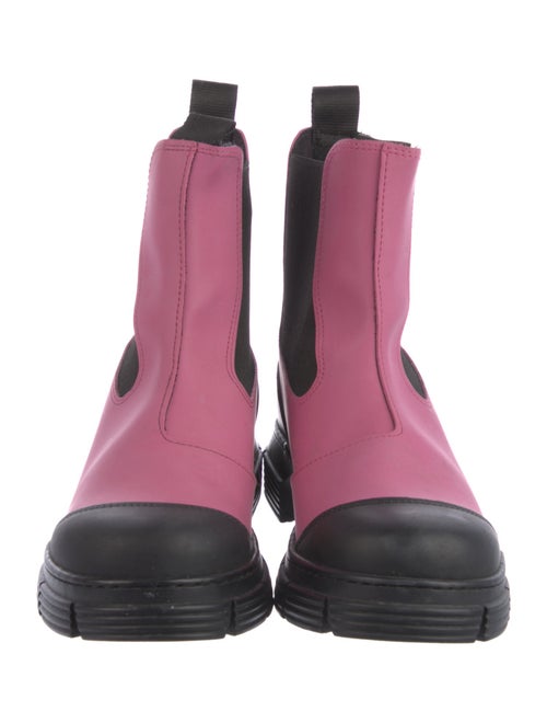 Ganni Rubber Colorblock Pattern Chelsea Boots