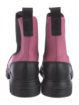 Ganni Rubber Colorblock Pattern Chelsea Boots