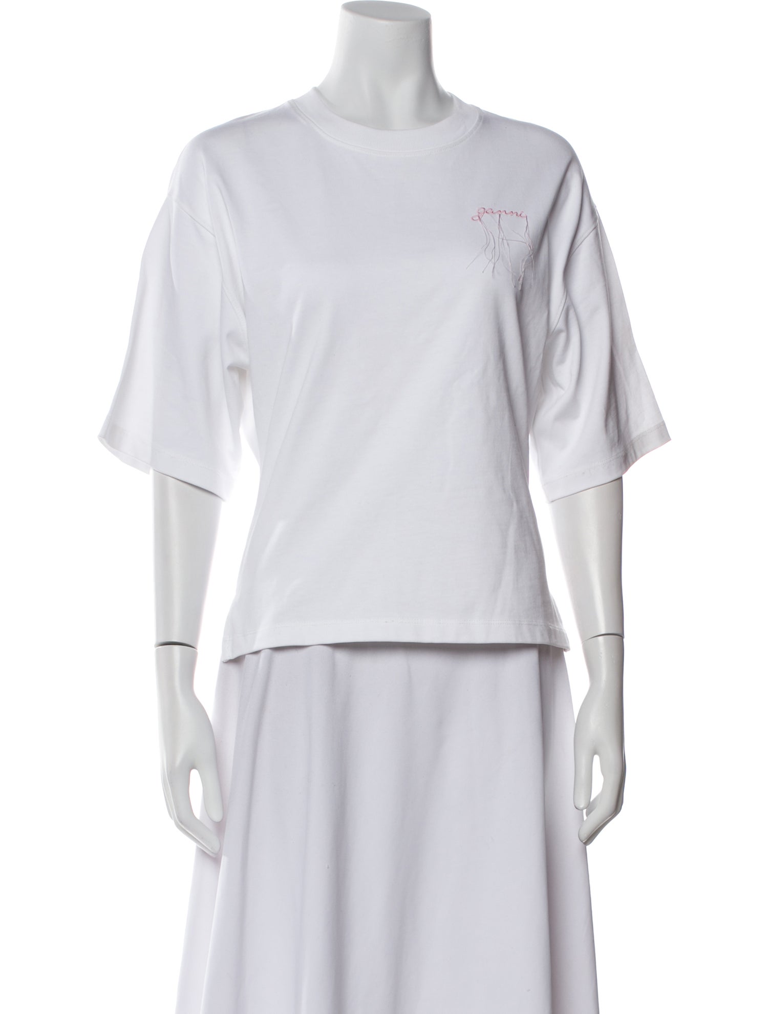 Ganni Crew Neck Short Sleeve T-Shirt