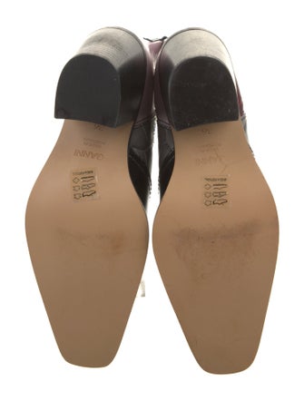 Ganni Leather Colorblock Pattern Chelsea Boots