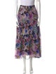 Ganni Floral Print Midi Length Skirt