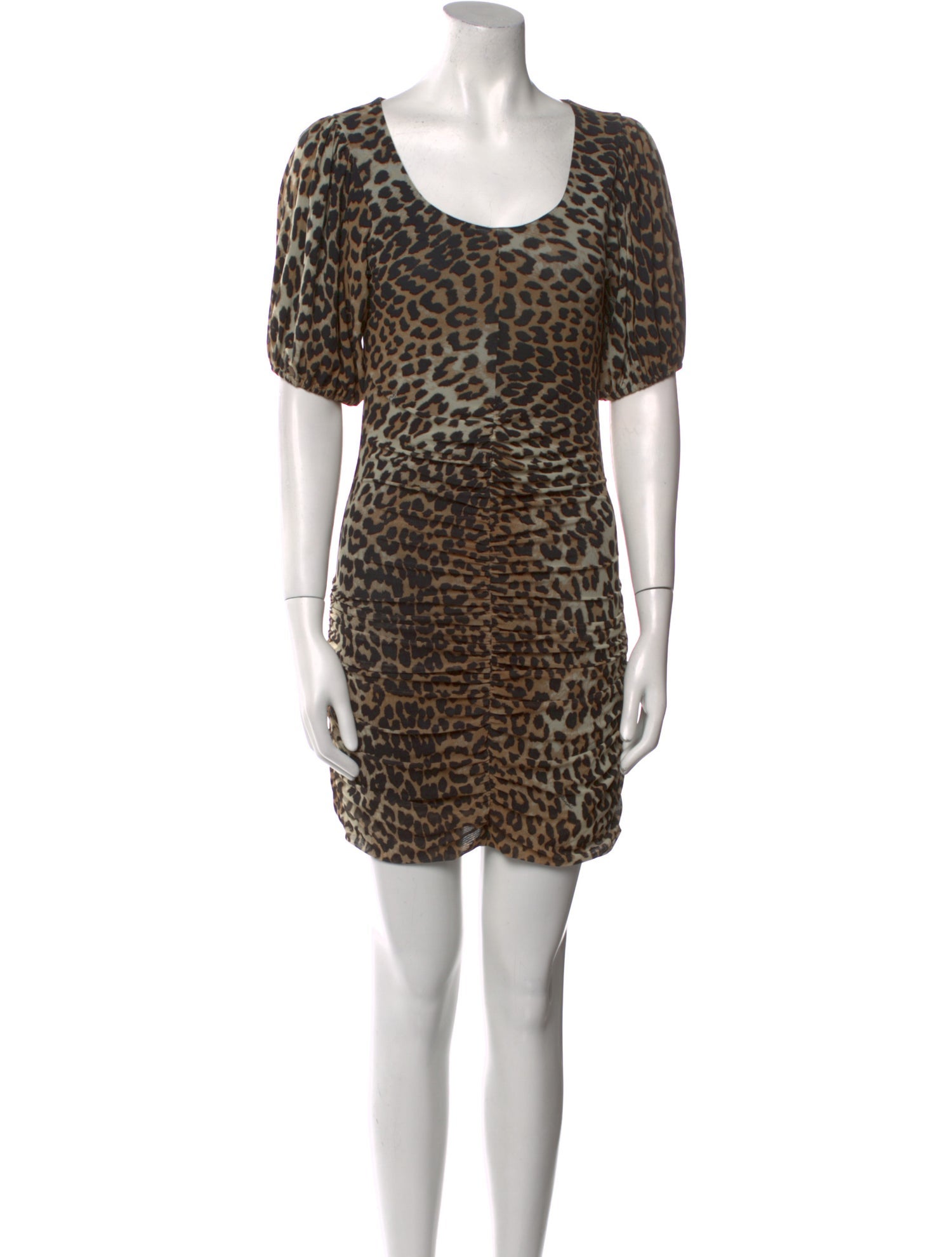 Ganni Animal Print Mini Dress