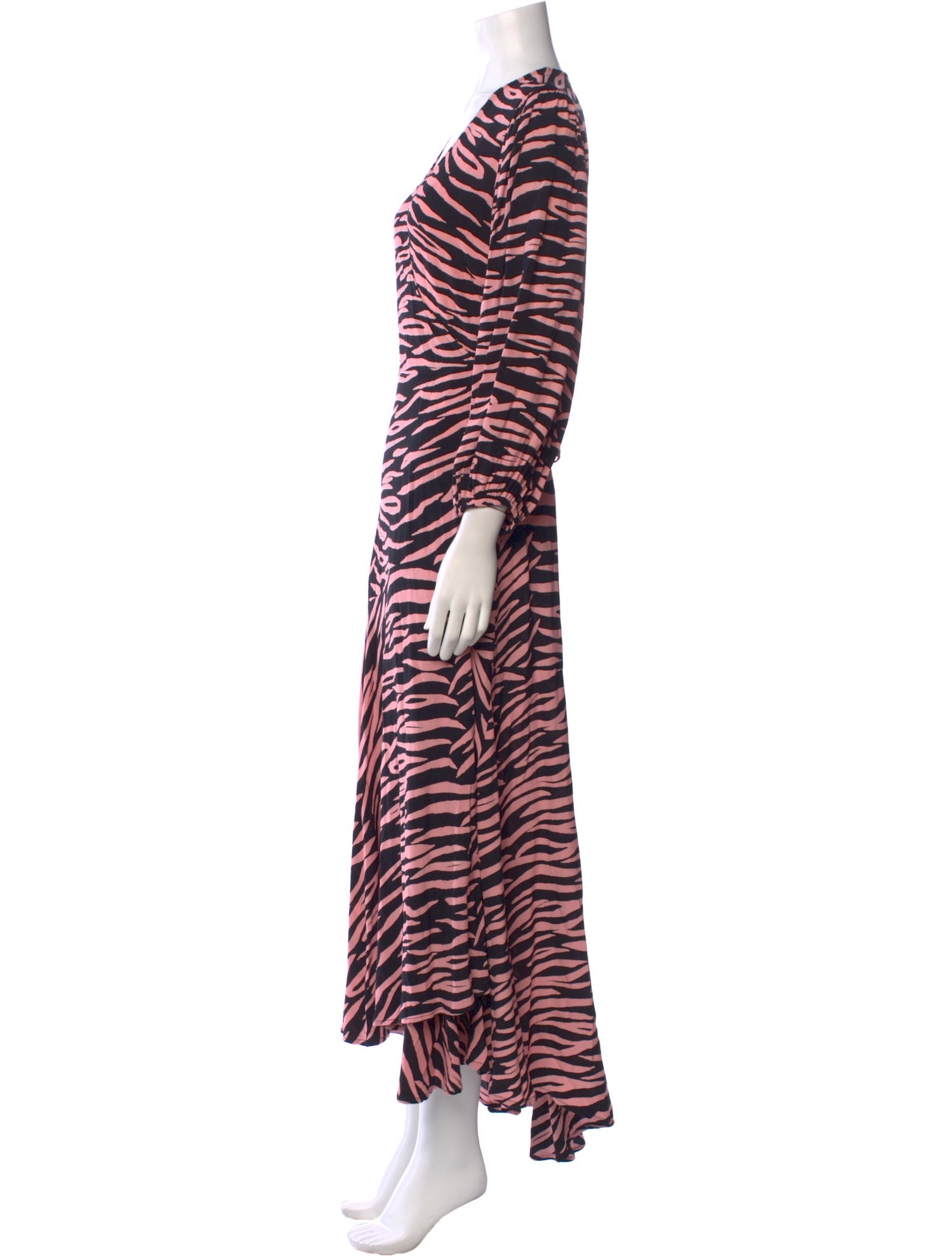 Ganni Animal Print Long Dress