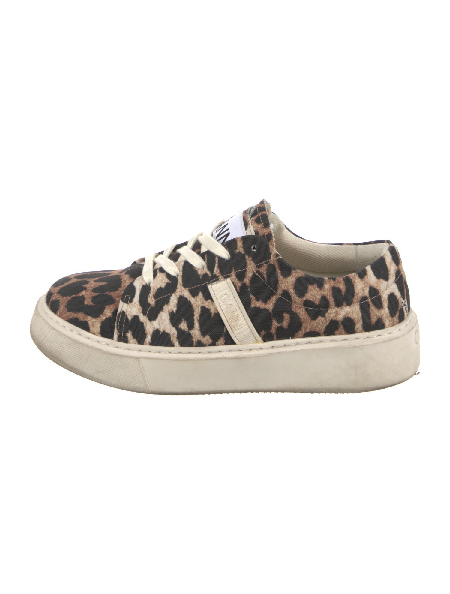 Ganni Canvas Animal Print Sneakers