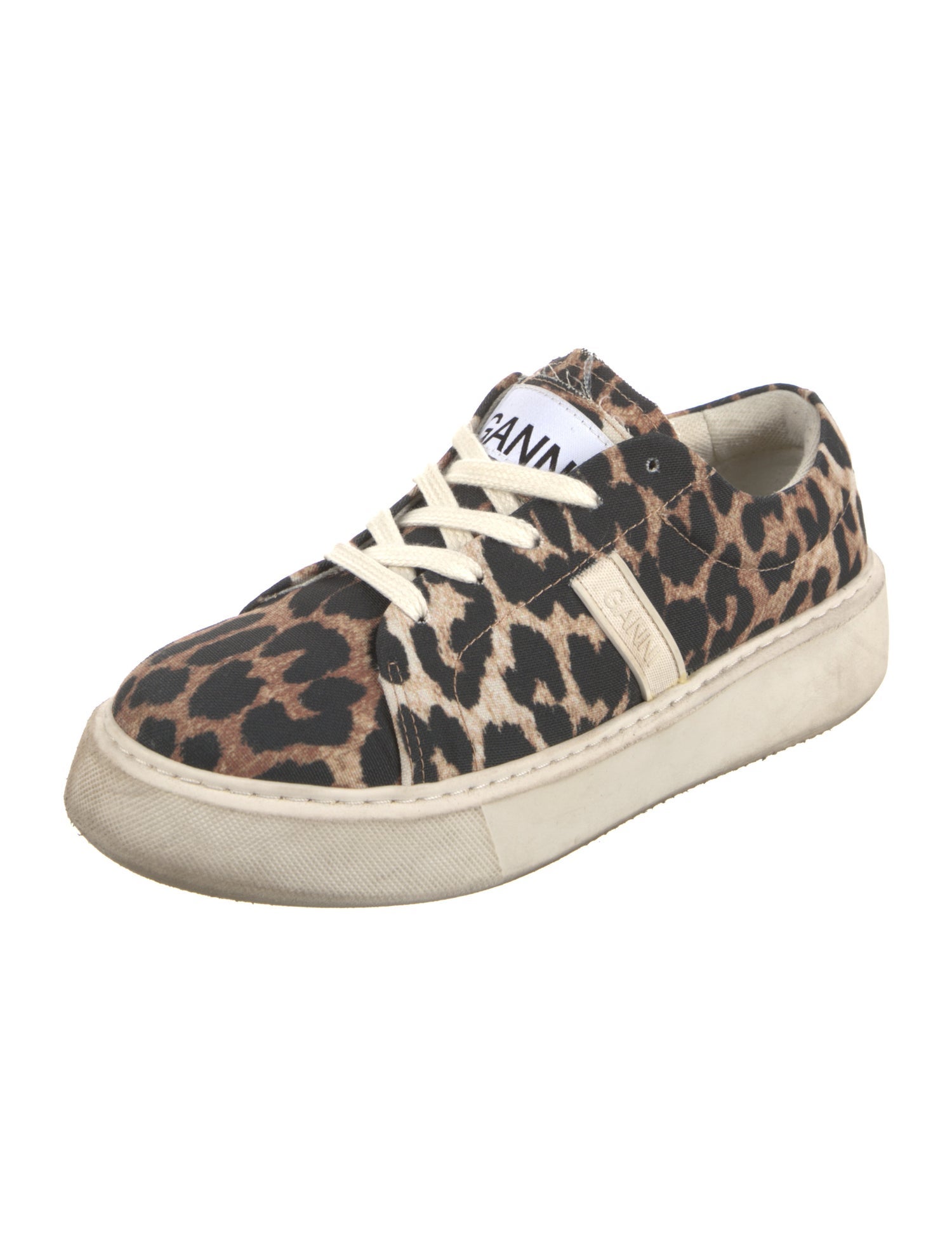 Ganni Canvas Animal Print Sneakers