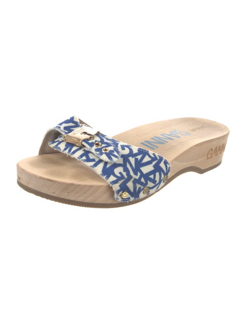 Ganni Canvas Printed Slides