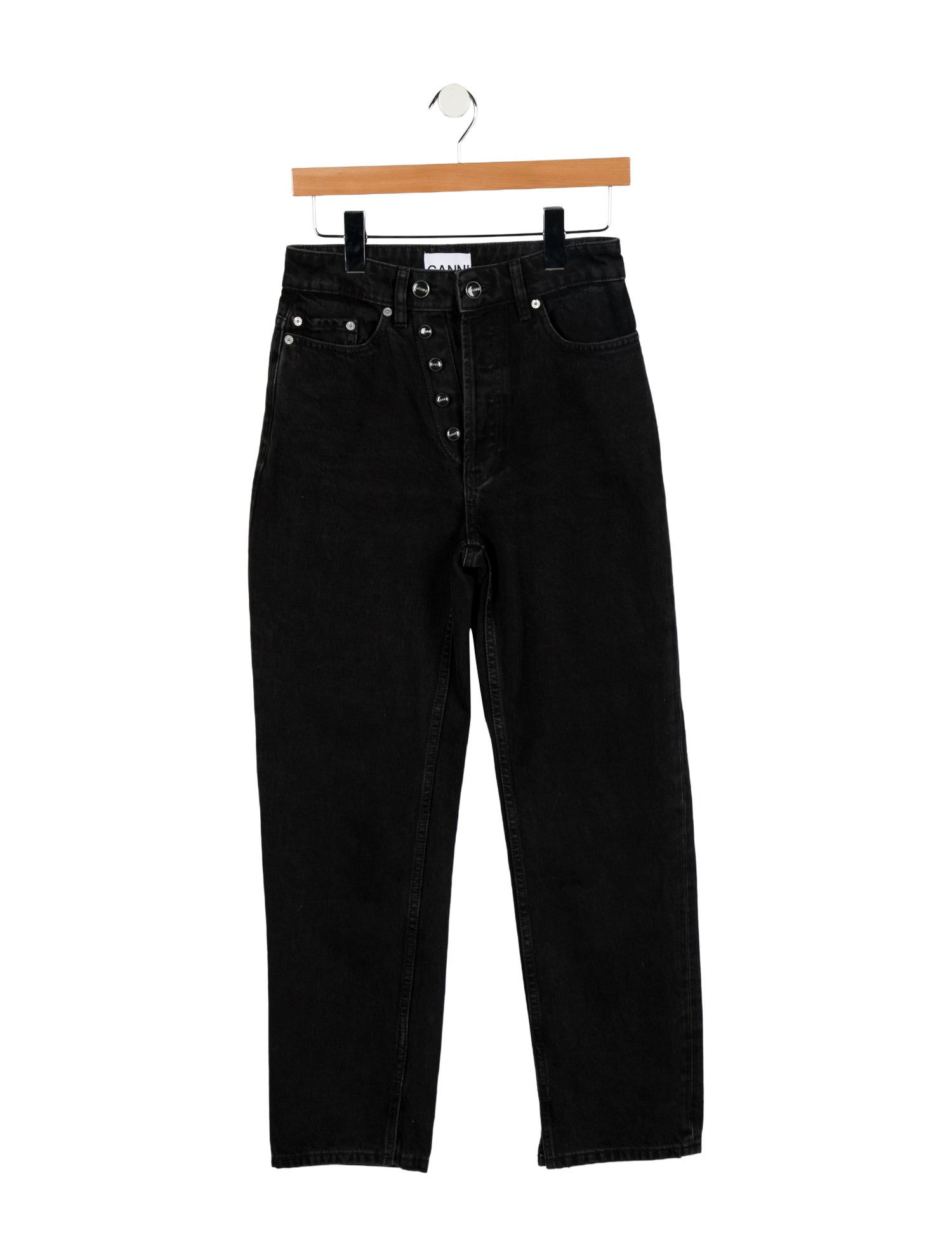 Ganni High-Rise Straight Leg Jeans