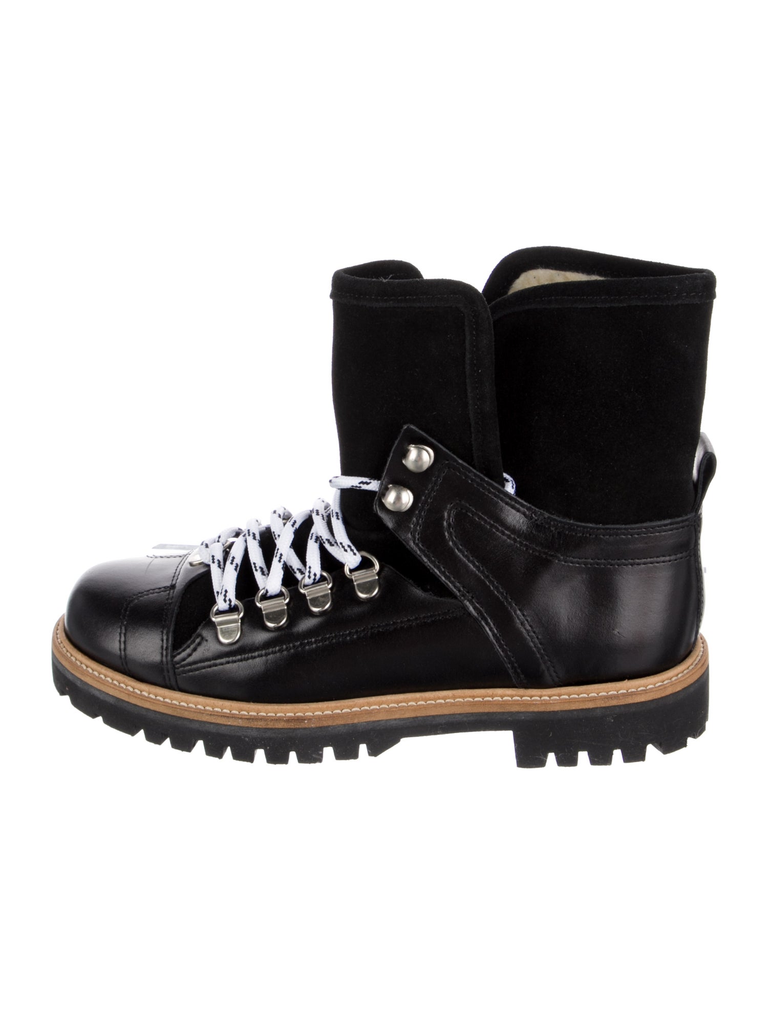 Ganni Leather Lace-Up Boots