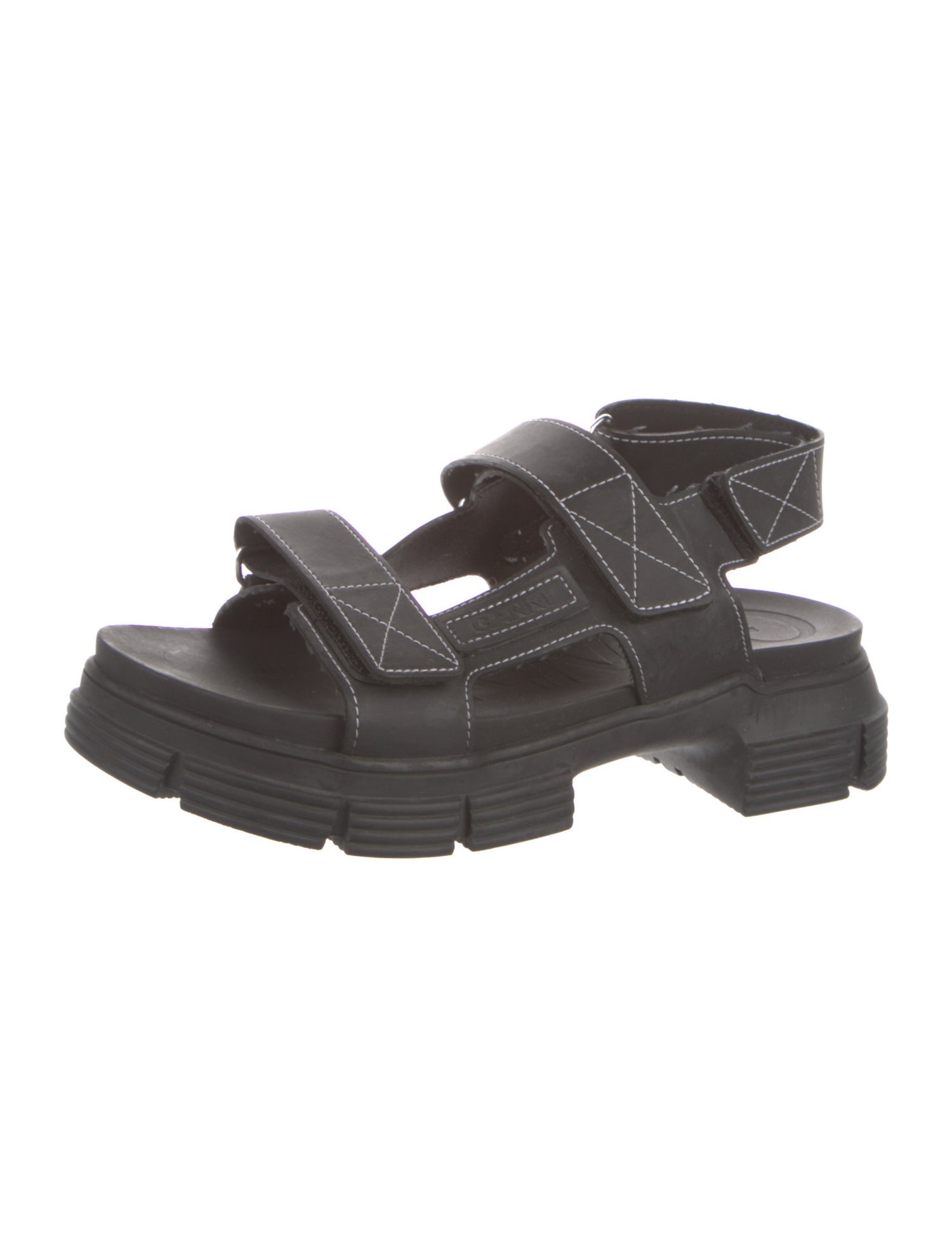 Ganni Rubber Slingback Sandals