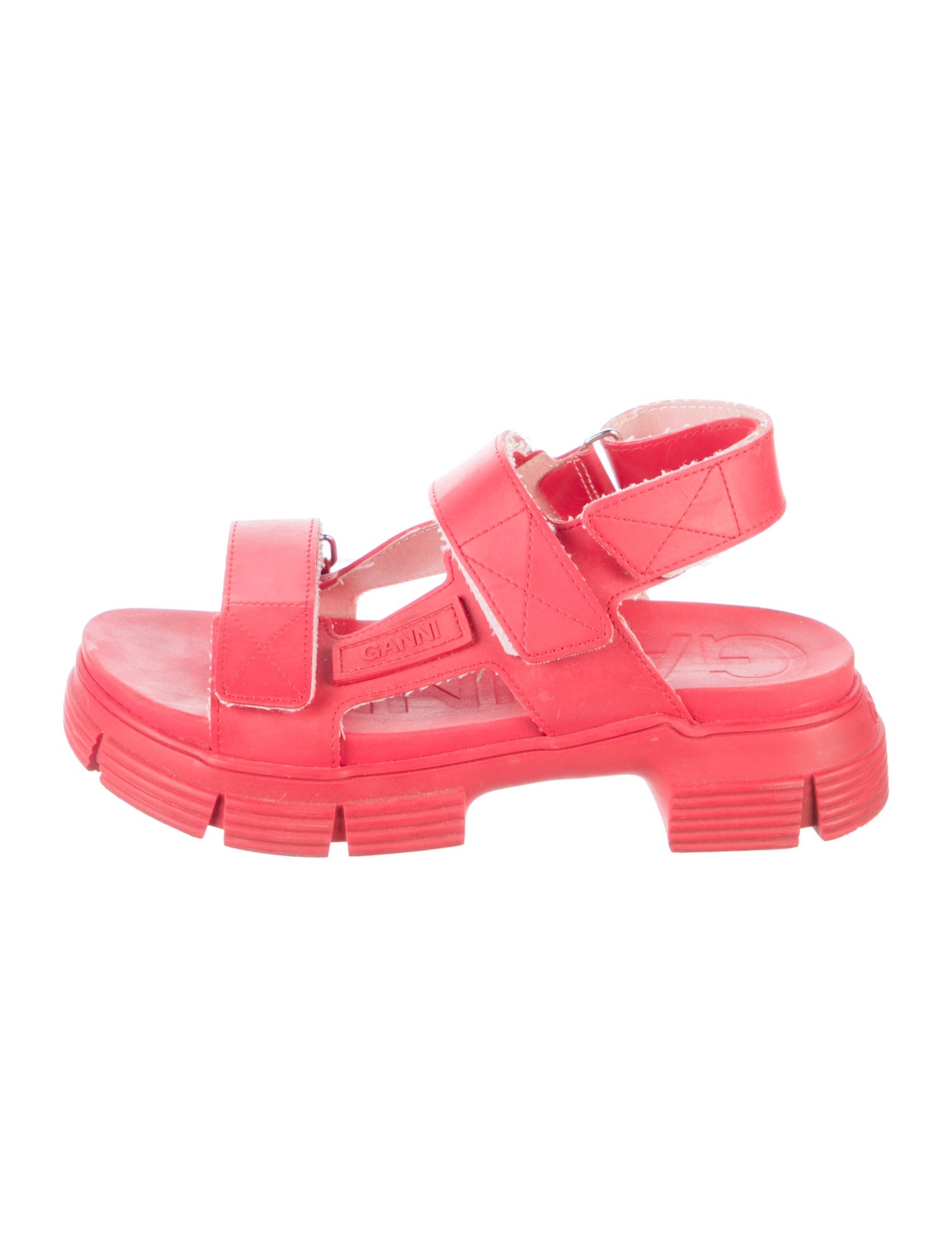 Ganni Rubber Slingback Sandals