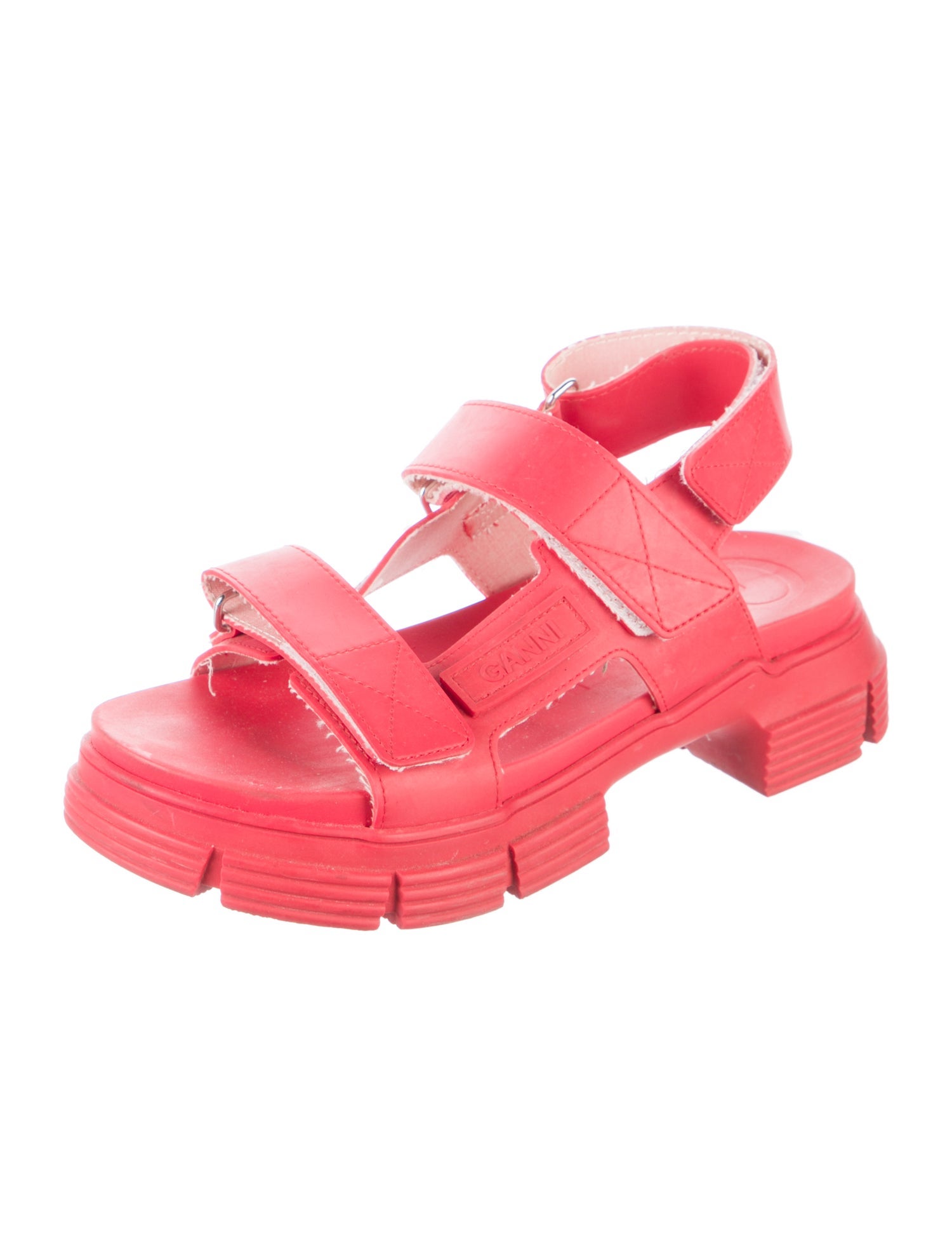 Ganni Rubber Slingback Sandals