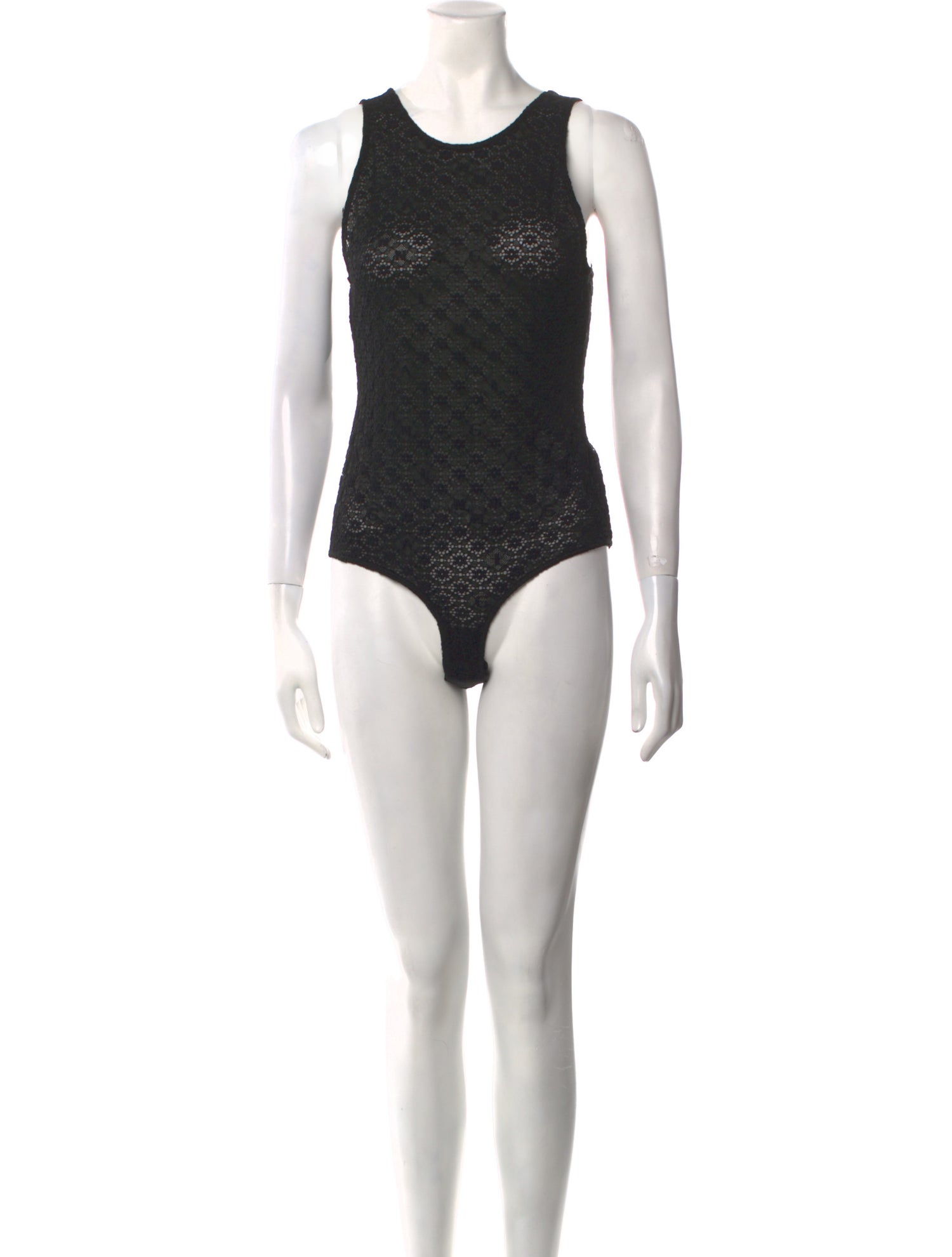 Ganni Crew Neck Sleeveless Bodysuit