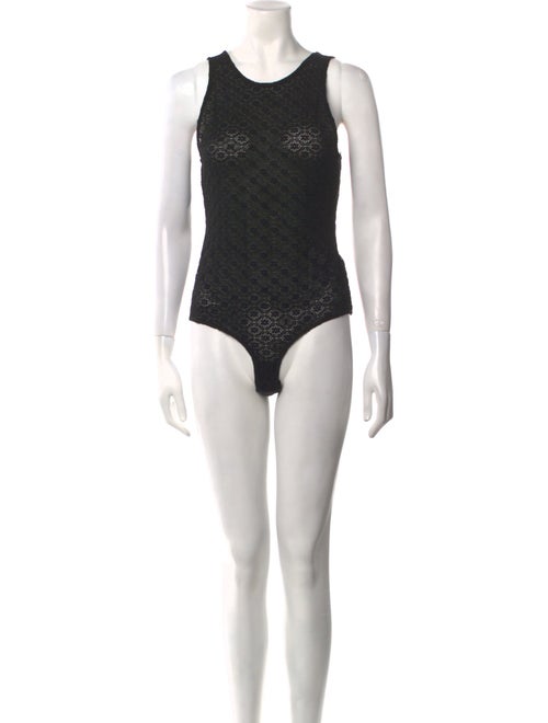 Ganni Crew Neck Sleeveless Bodysuit