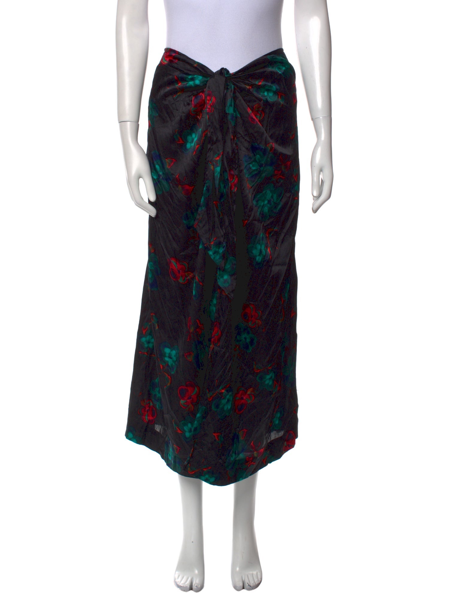 Ganni Silk Midi Length Skirt