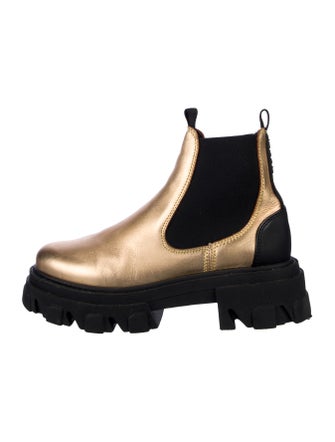 Ganni Leather Chelsea Boots
