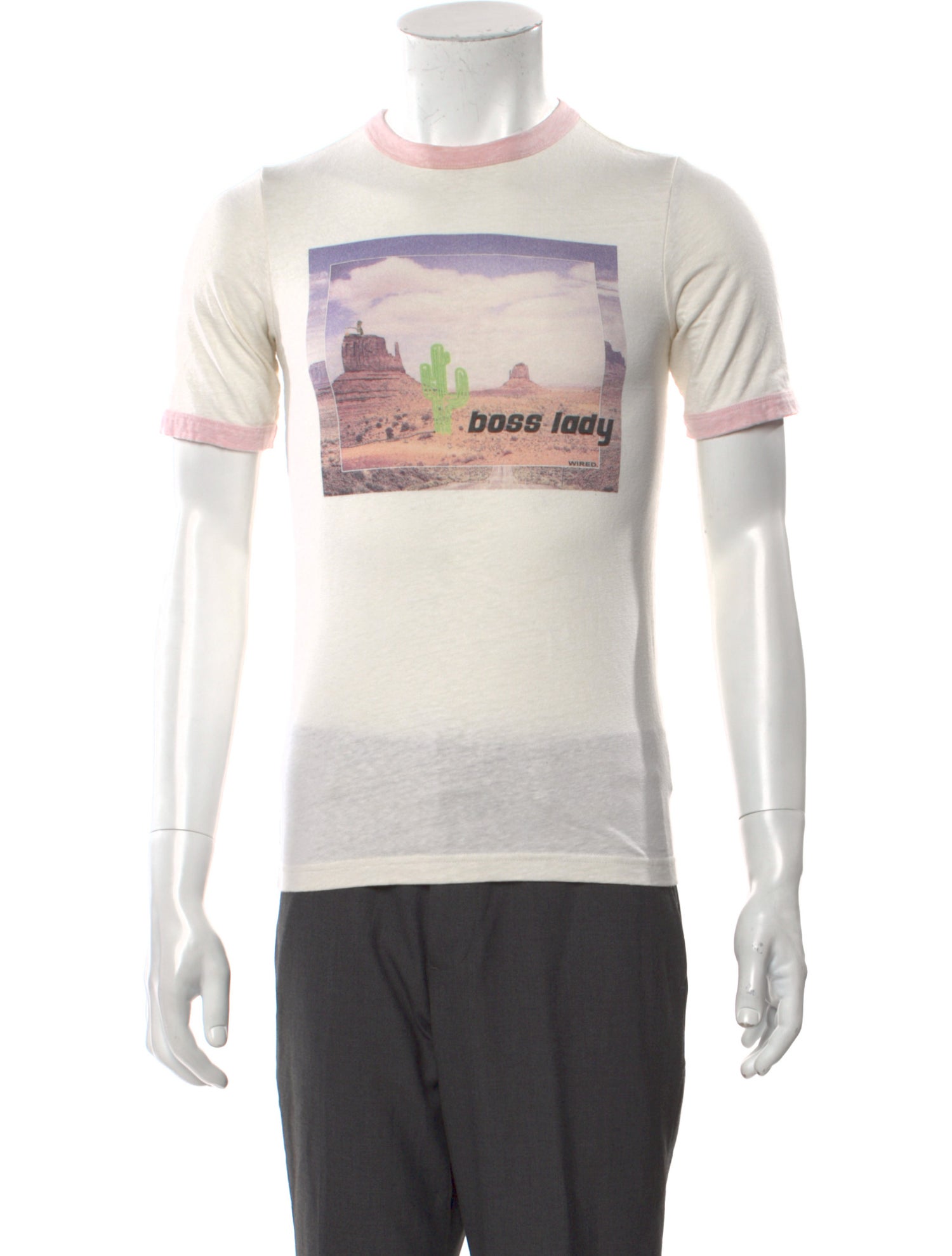 Ganni Striped Scoop Neck T-Shirt