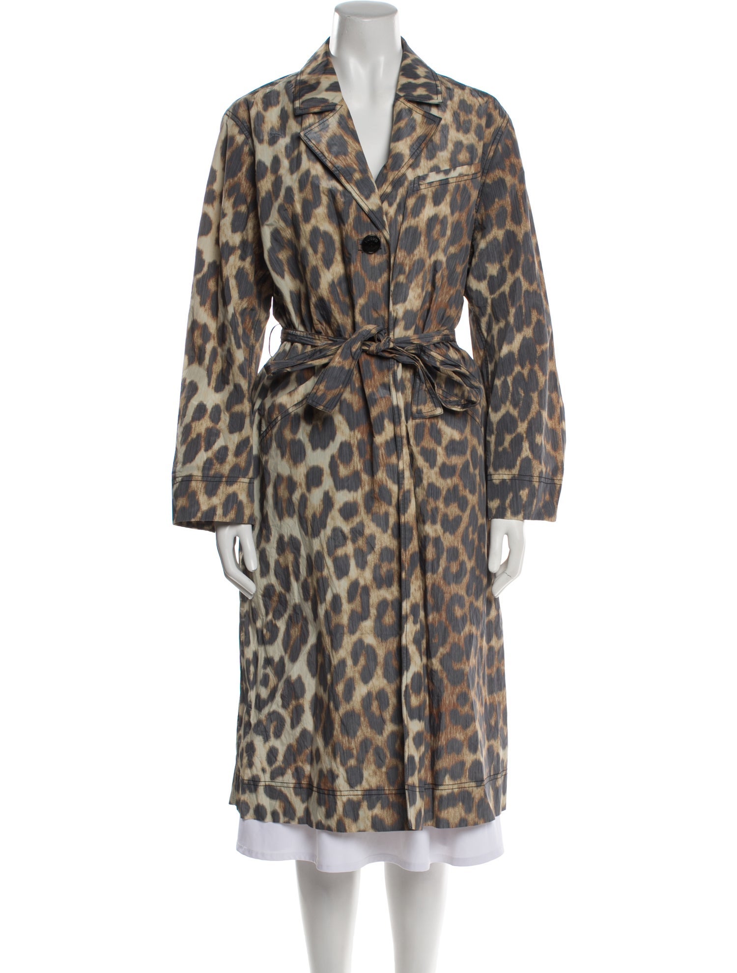 Ganni Animal Print Coat