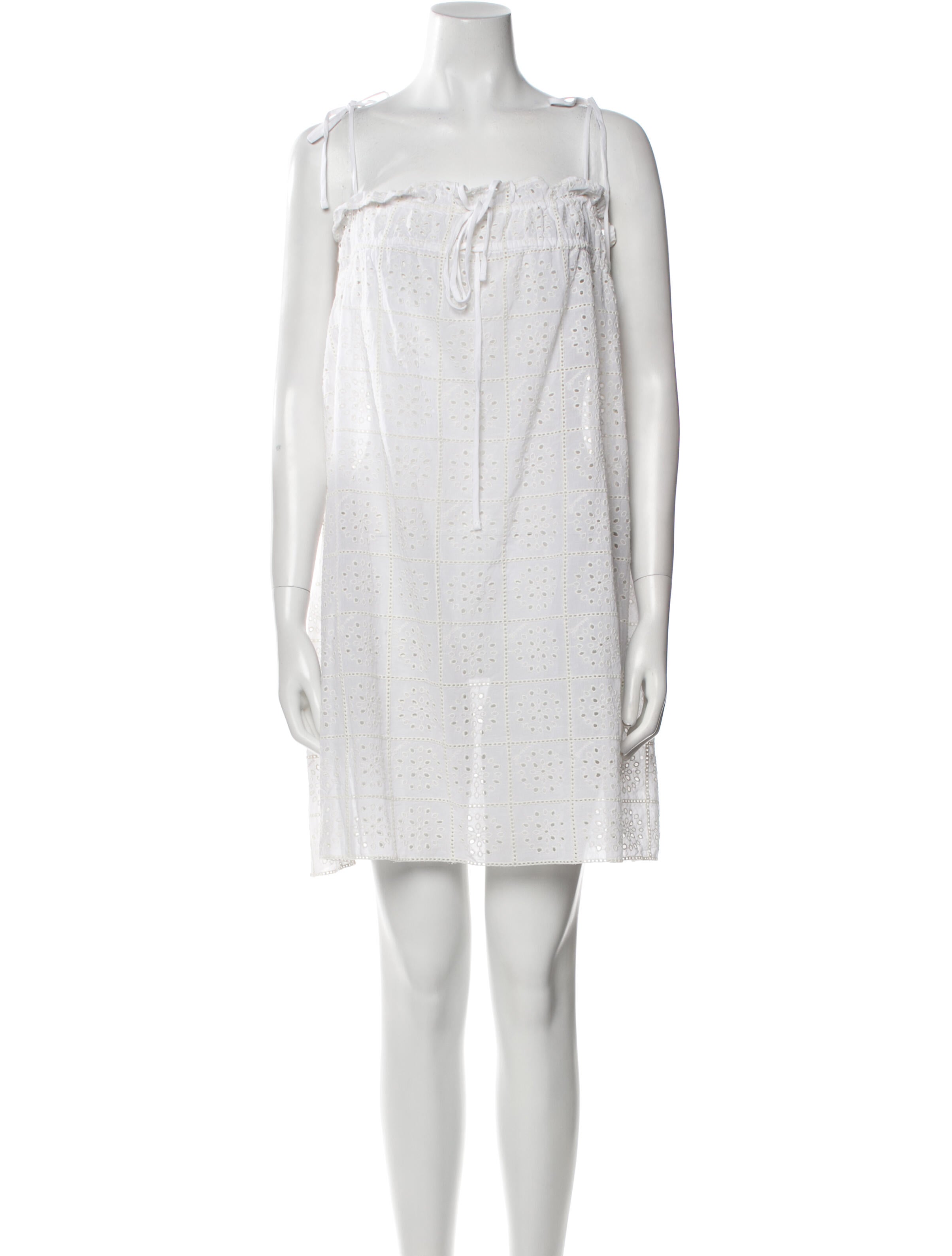 Ganni Square Neckline Knee-Length Dress