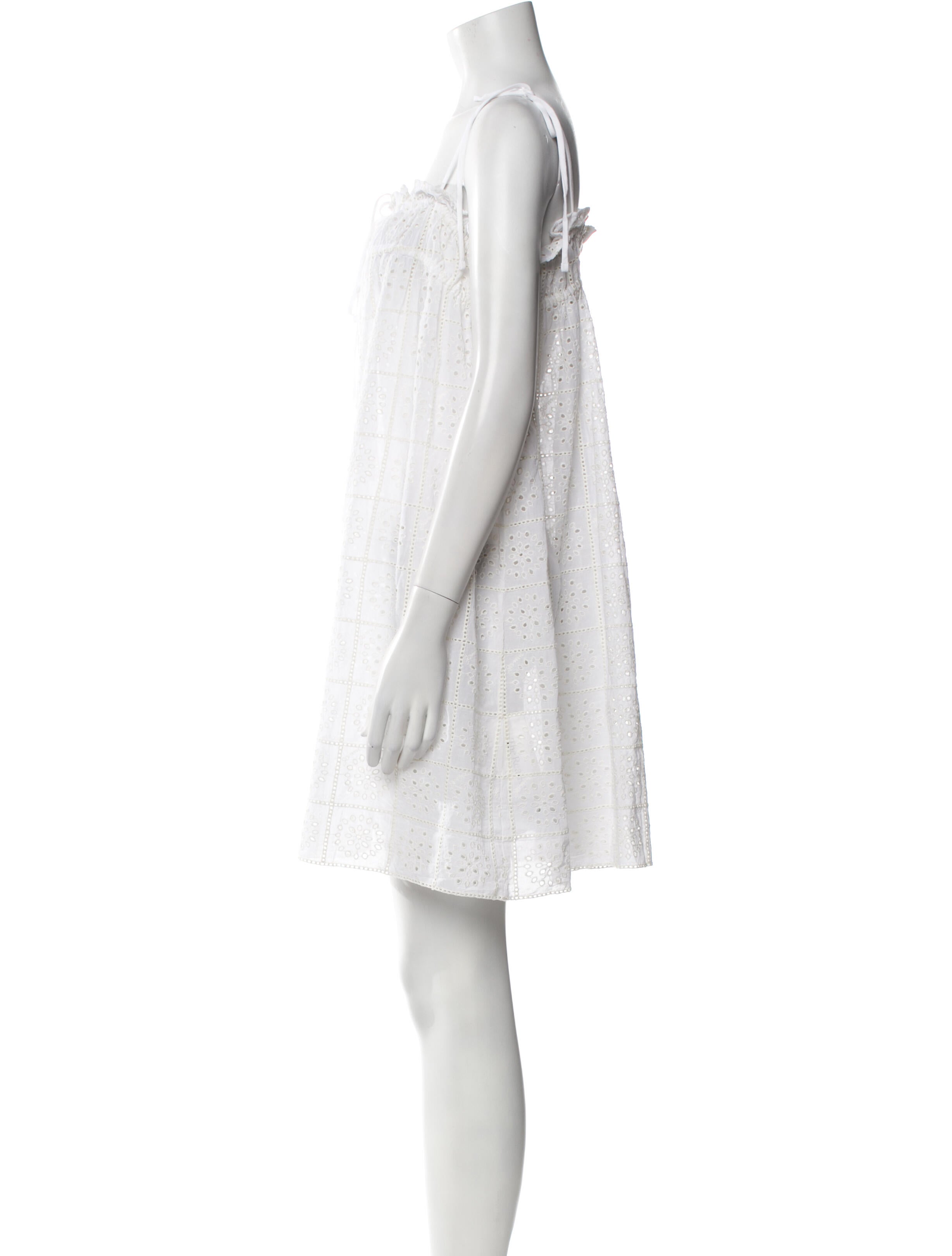 Ganni Square Neckline Knee-Length Dress