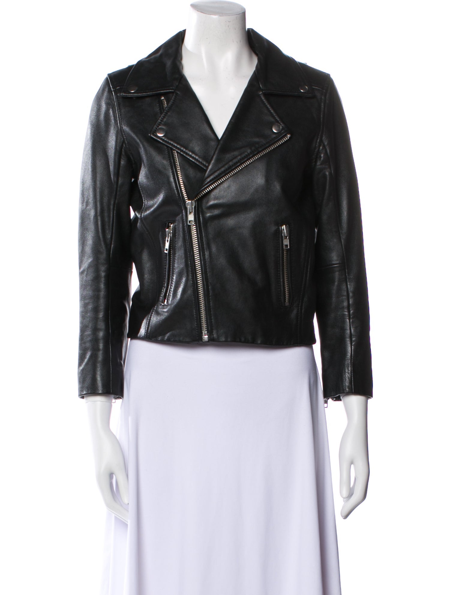 Ganni Leather Biker Jacket