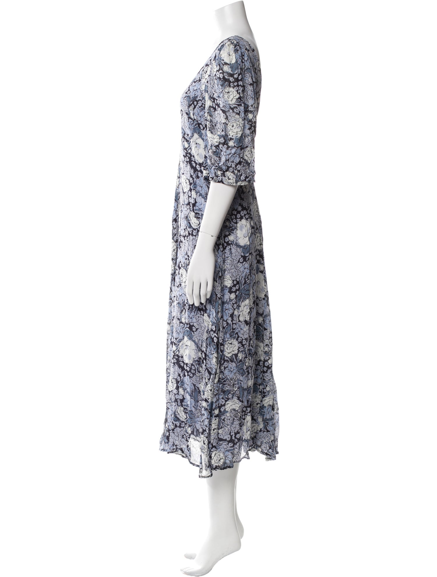 Ganni Floral Print Long Dress