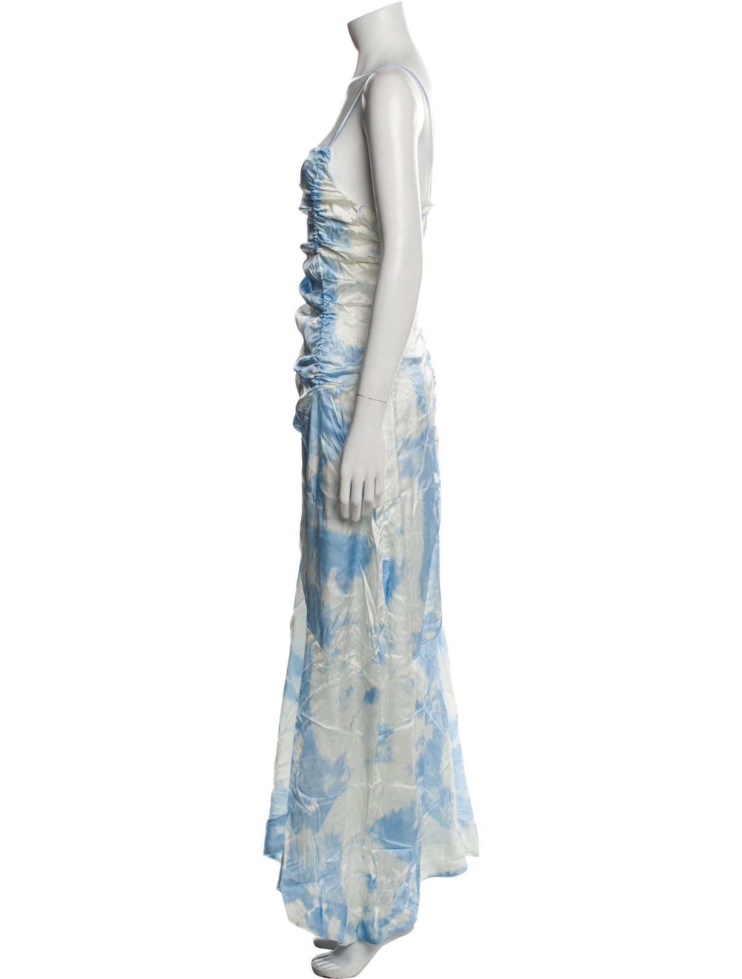 Ganni Tie-Dye Print Long Dress