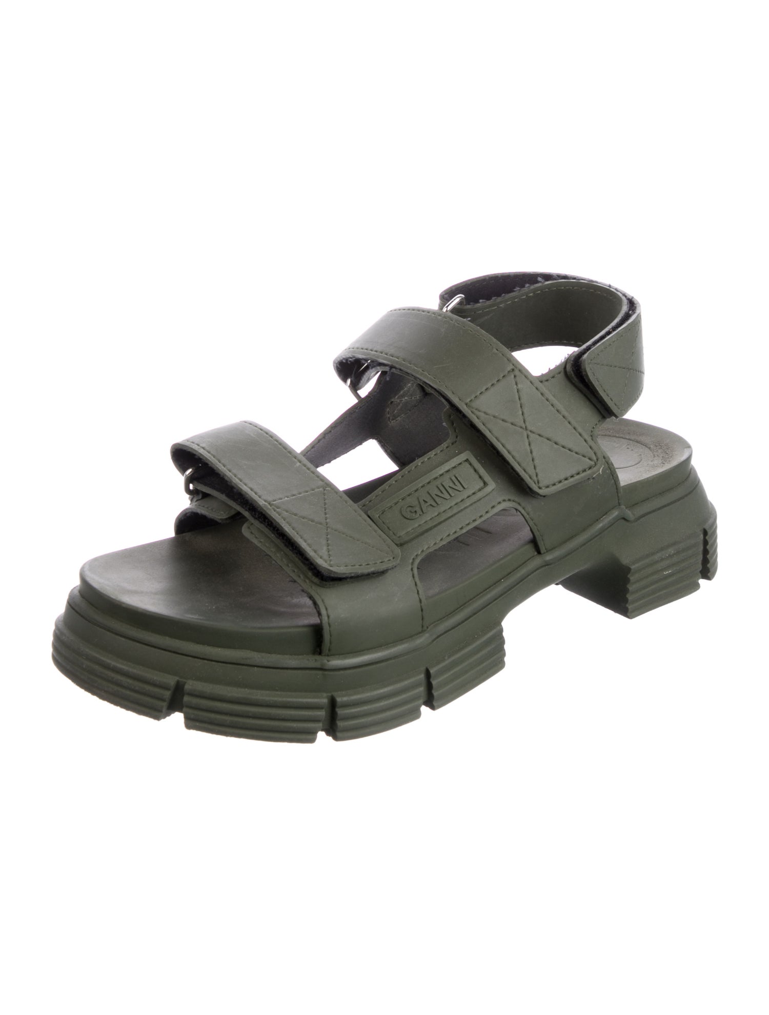 Ganni Rubber Slingback Sandals