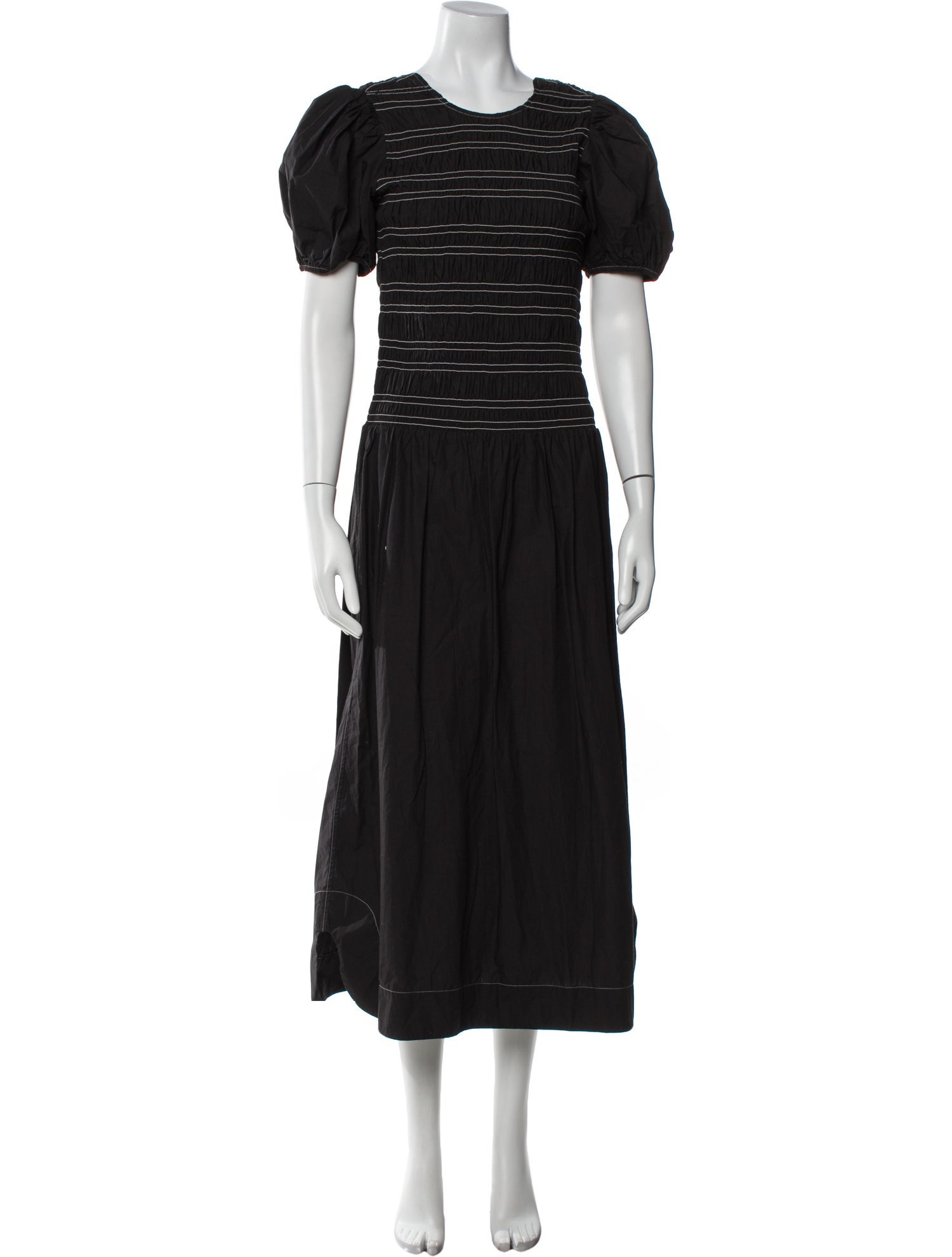 Ganni Crew Neck Long Dress