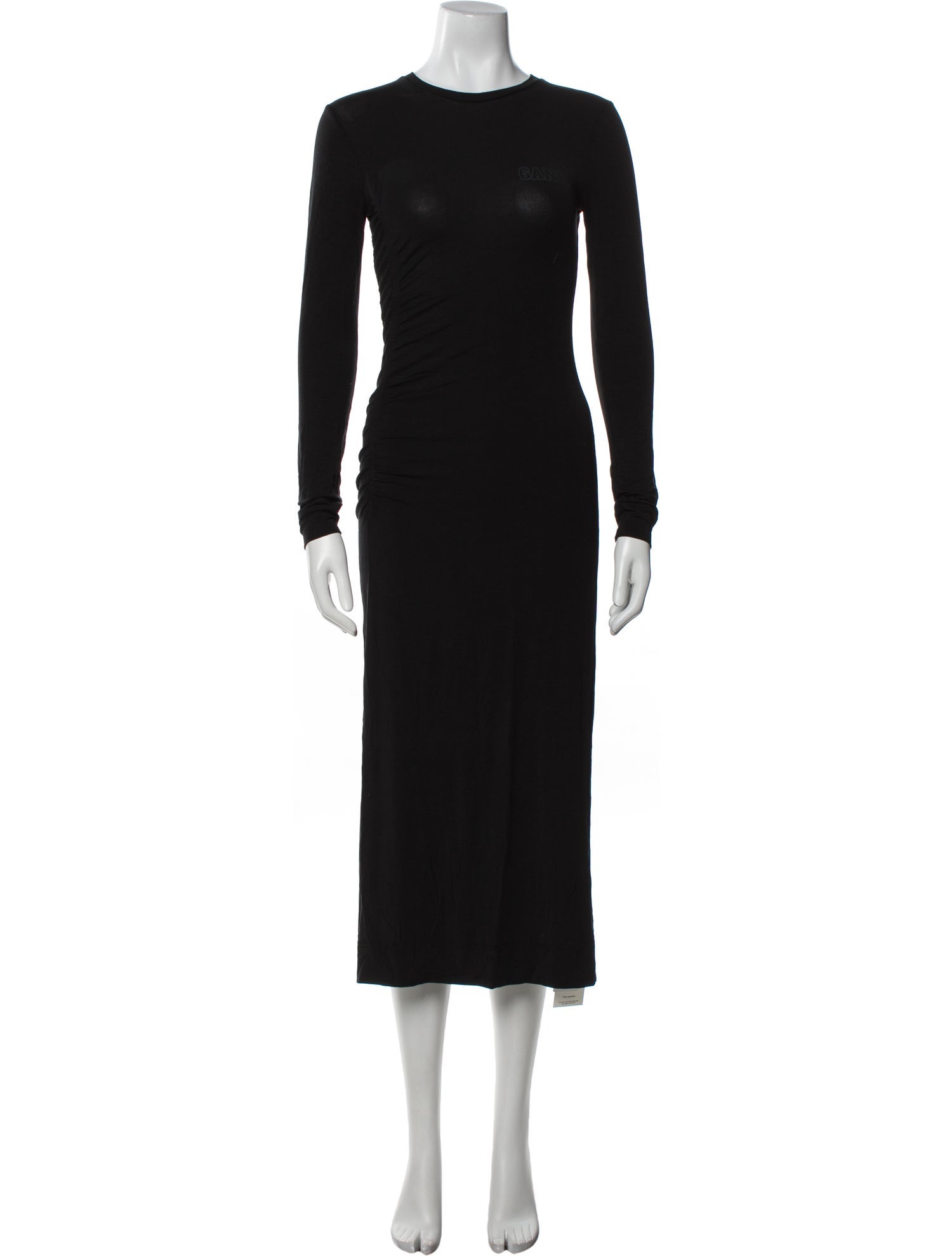 Ganni Crew Neck Midi Length Dress