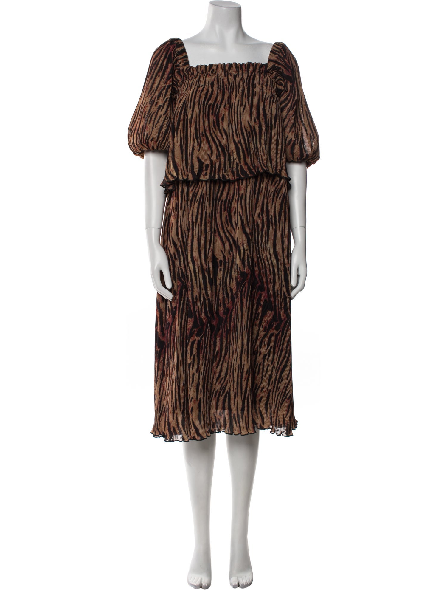 Ganni Printed Midi Length Dress