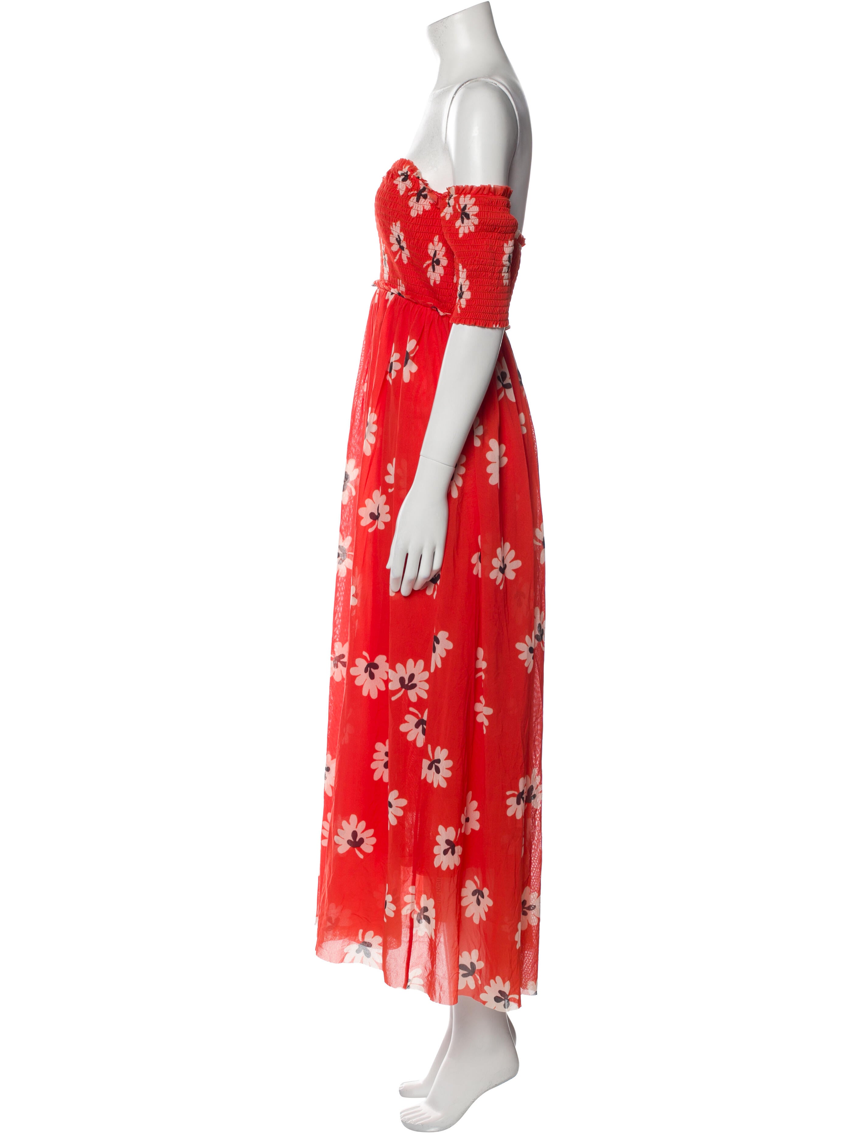 Ganni Floral Print Midi Length Dress