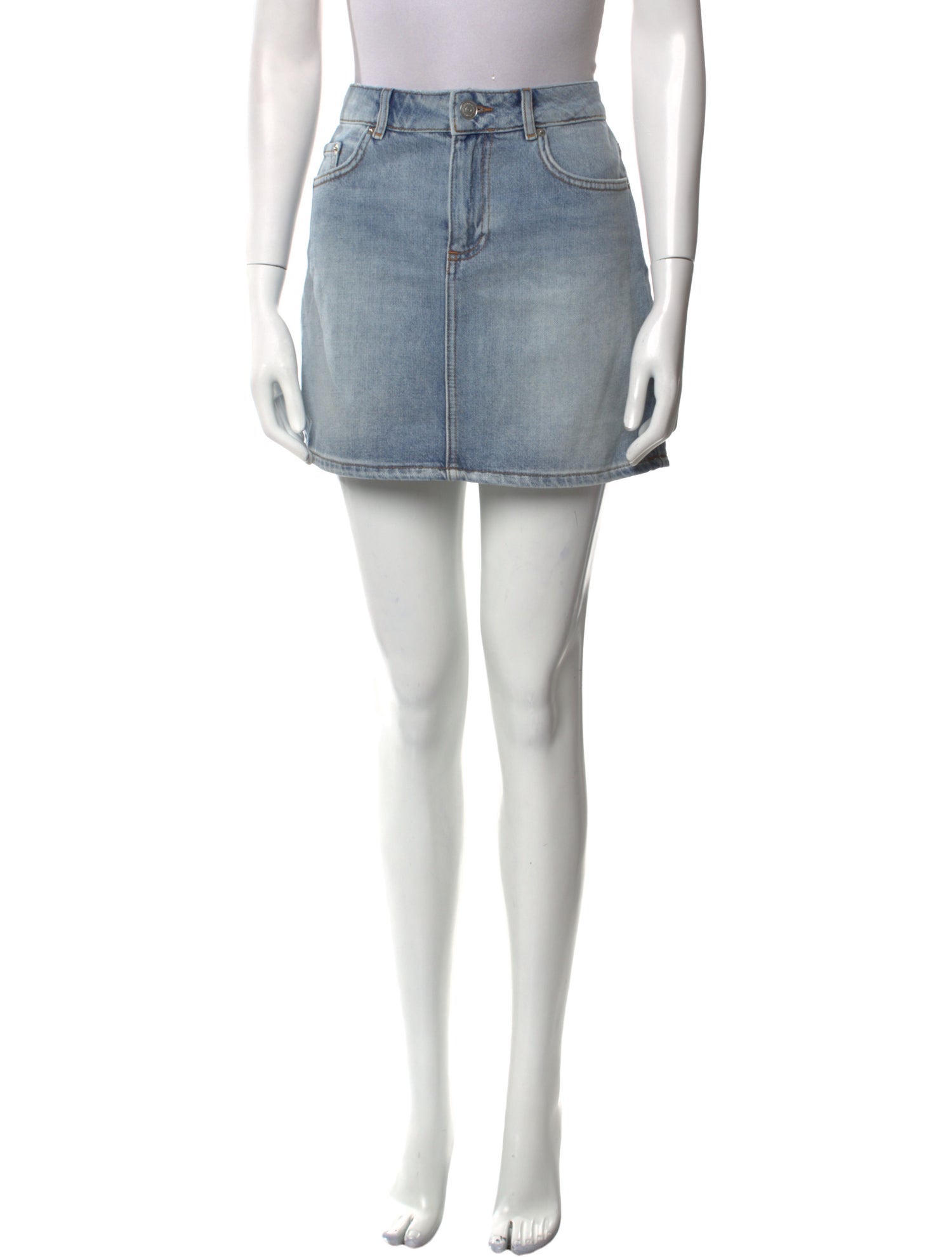 Ganni Distressed Accents Mini Skirt