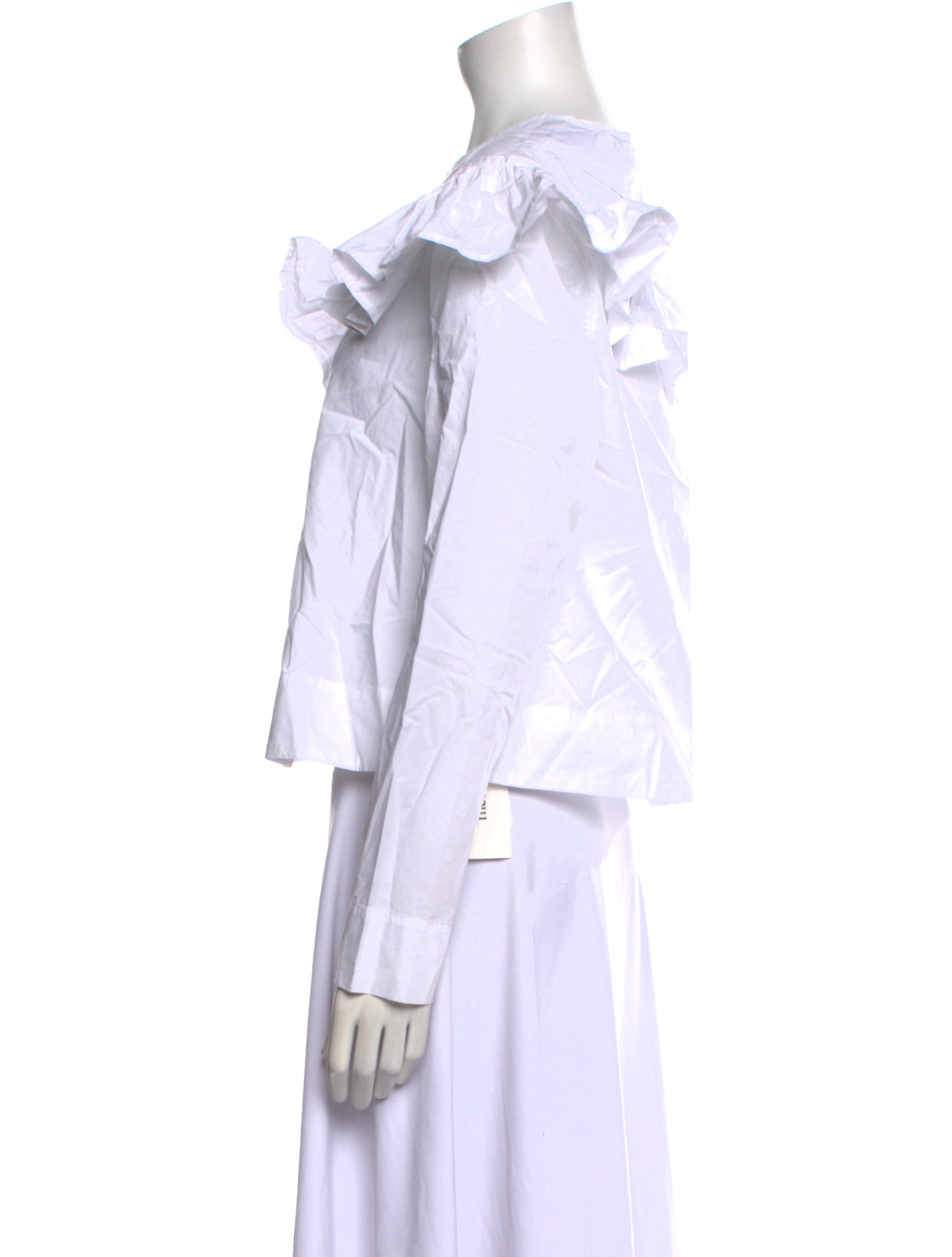 Ganni Crew Neck Long Sleeve Top