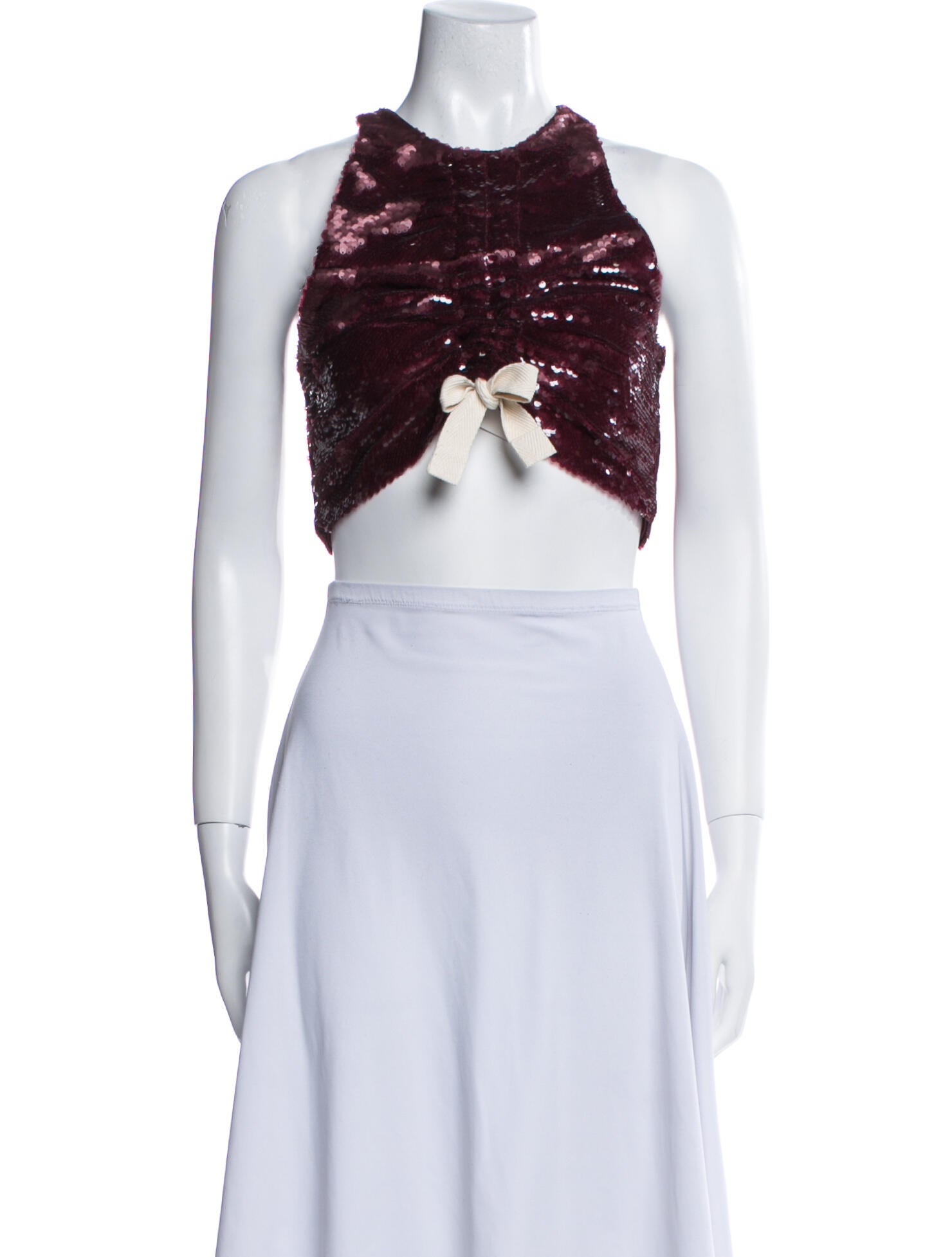 Ganni Crew Neck Sleeveless Crop Top w/ Tags