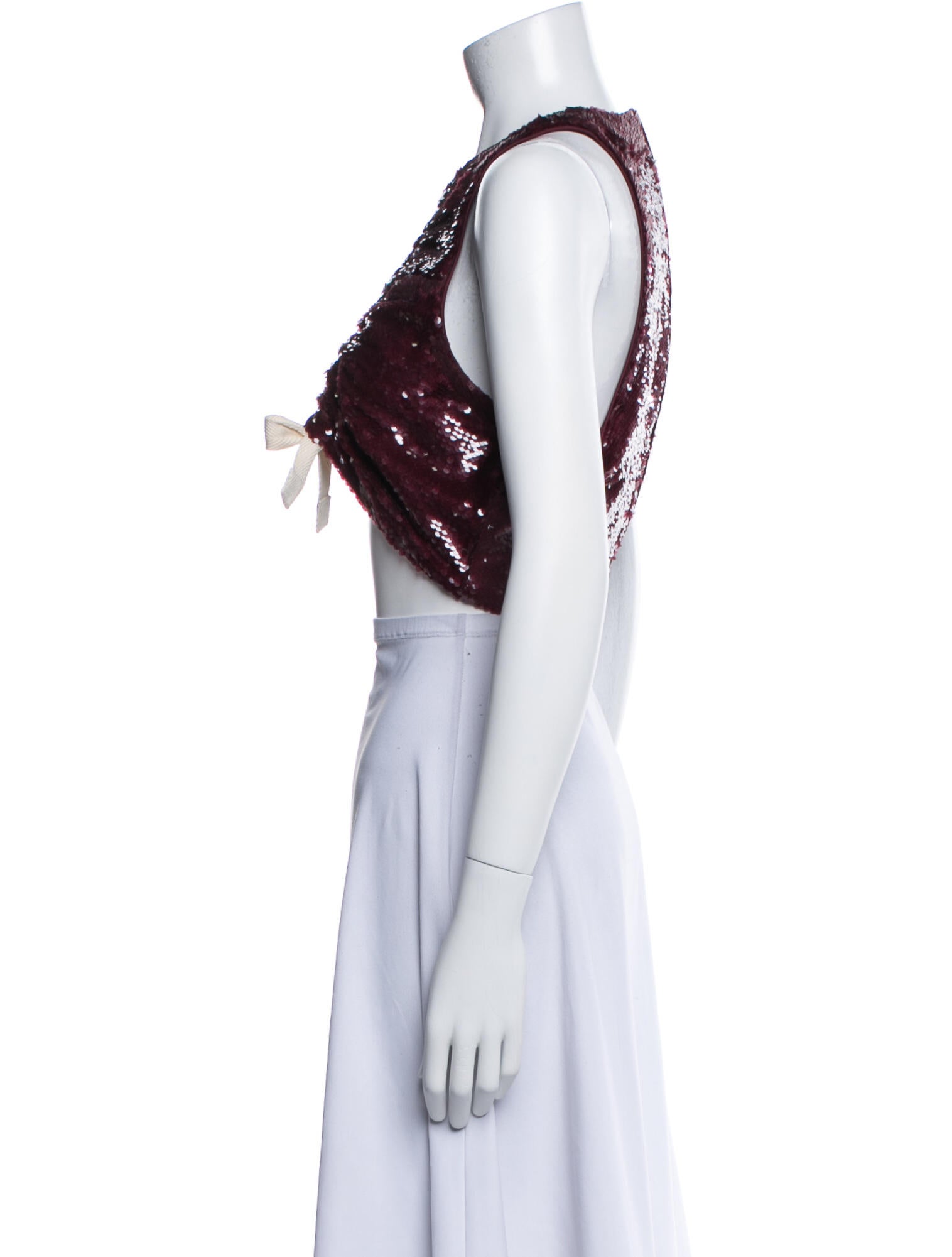 Ganni Crew Neck Sleeveless Crop Top w/ Tags