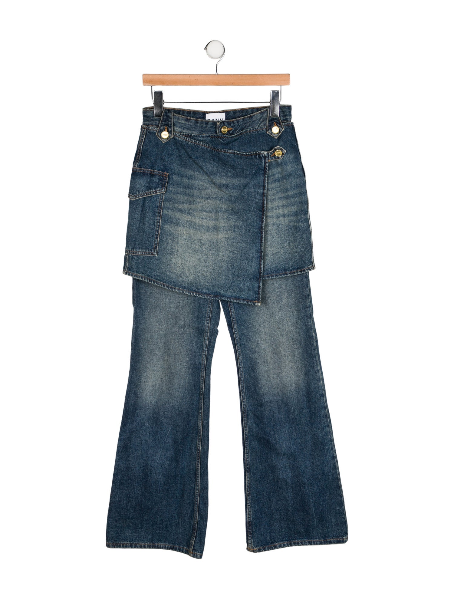 Ganni High-Rise Wide Leg Jeans