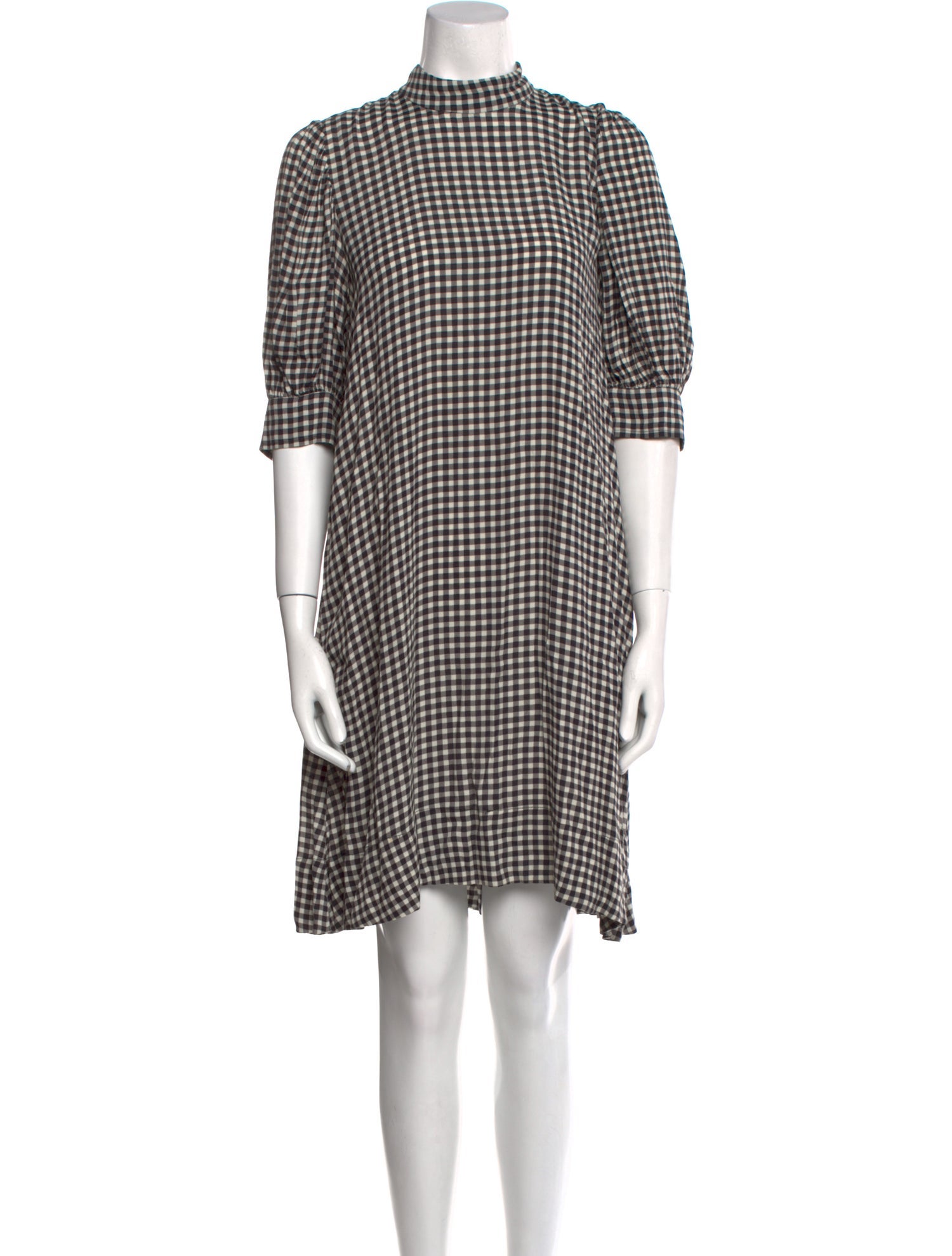 Ganni Plaid Print Mini Dress