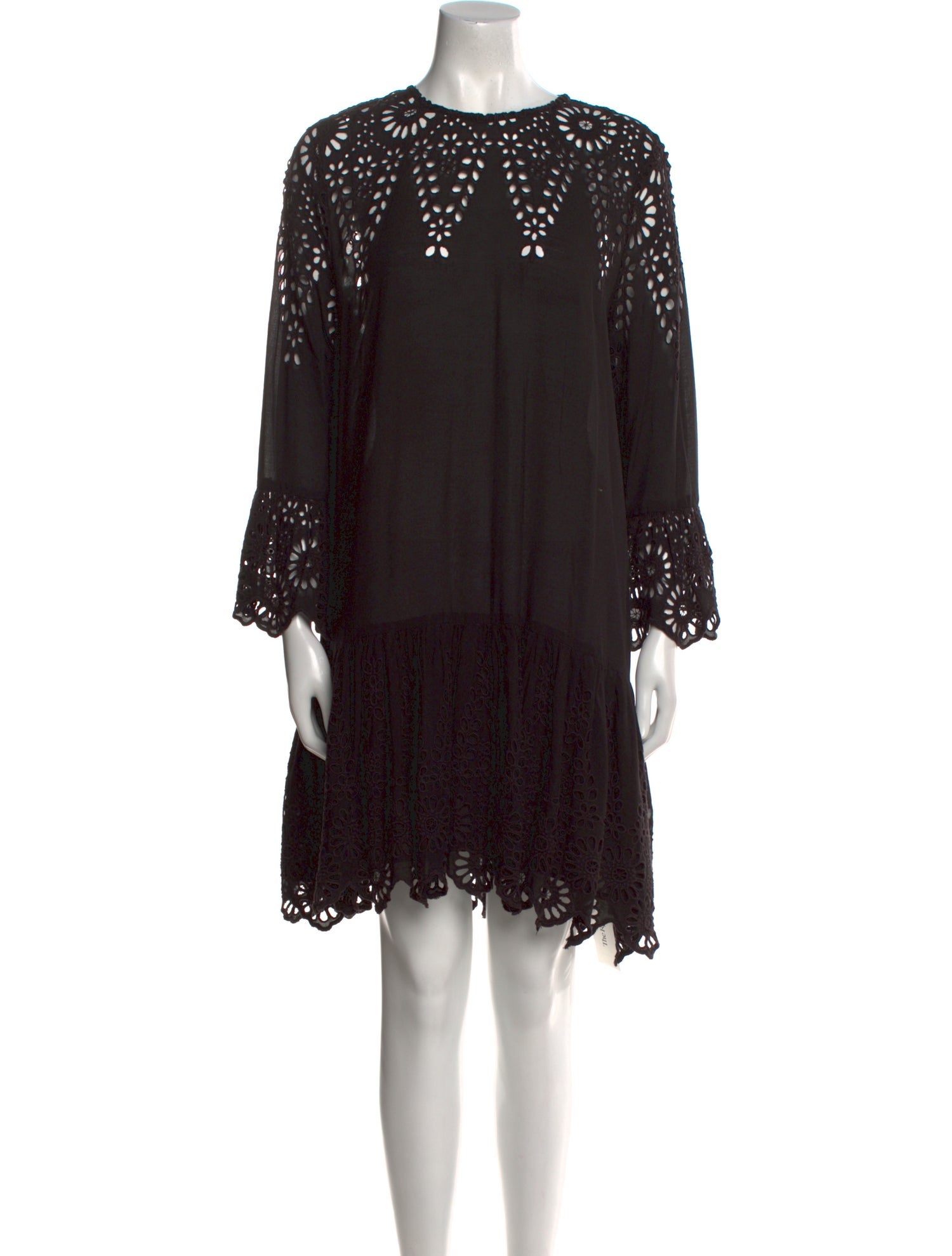 Ganni Crew Neck Knee-Length Dress