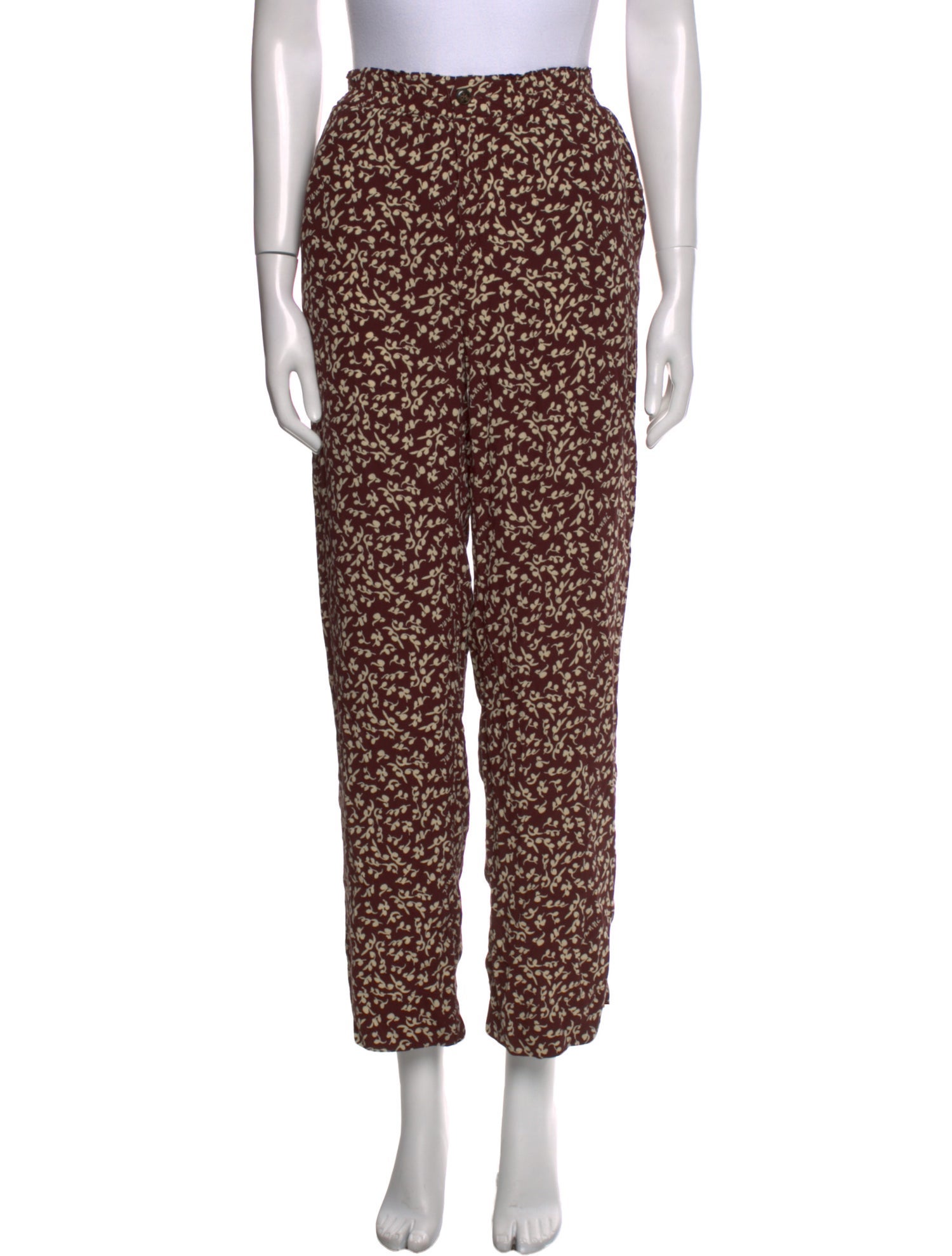 Ganni Printed Straight Leg Pants