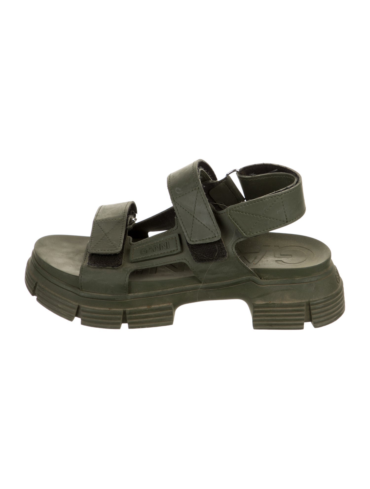 Ganni Rubber Slingback Sandals