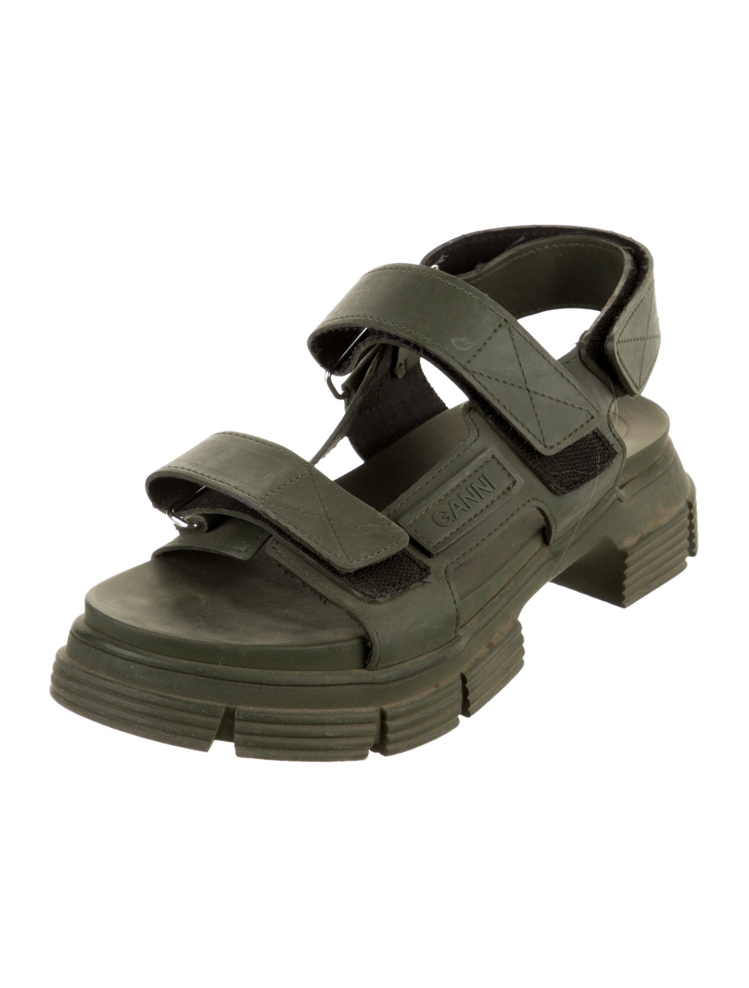 Ganni Rubber Slingback Sandals