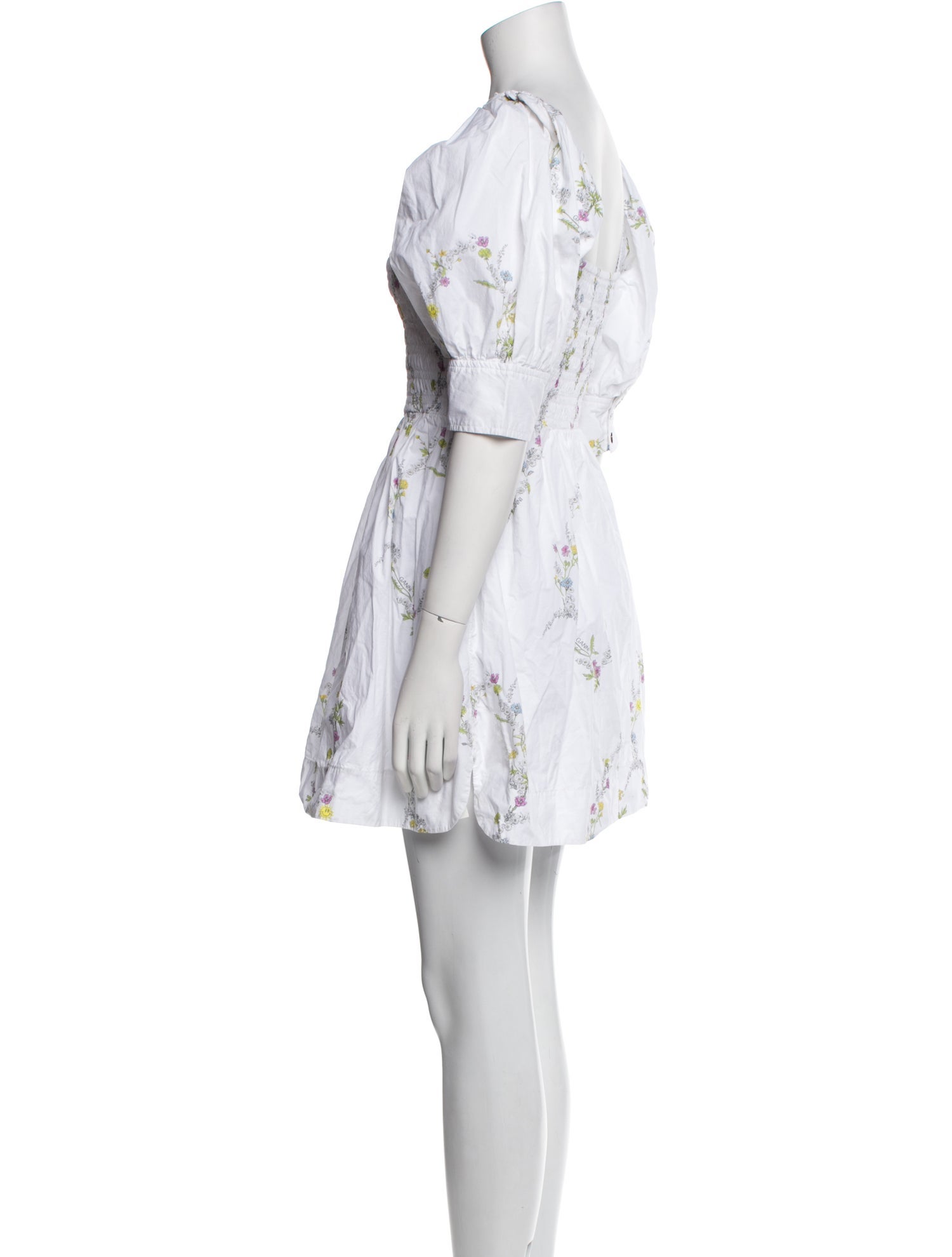 Ganni Floral Print Mini Dress