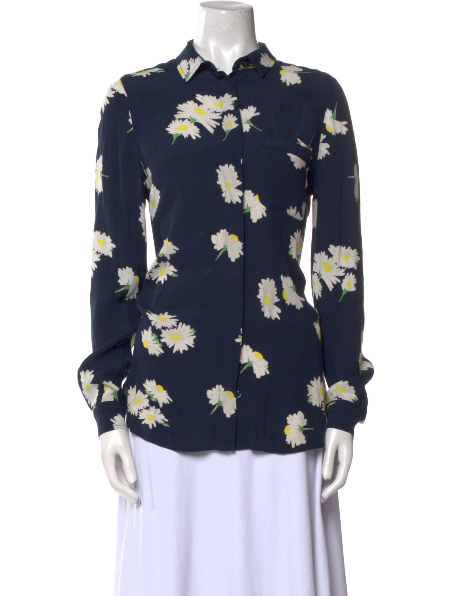 Ganni Floral Print Long Sleeve Blouse