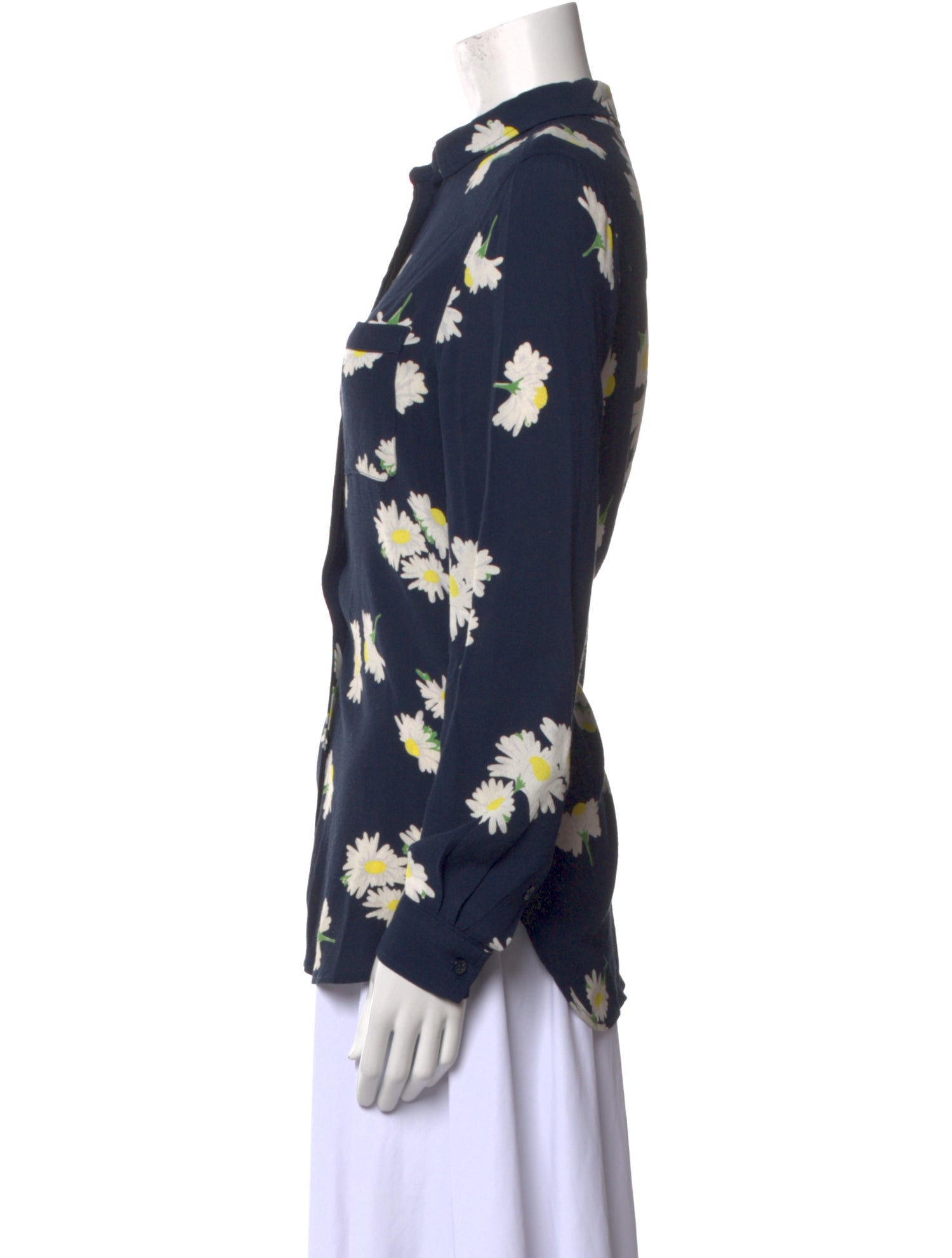 Ganni Floral Print Long Sleeve Blouse