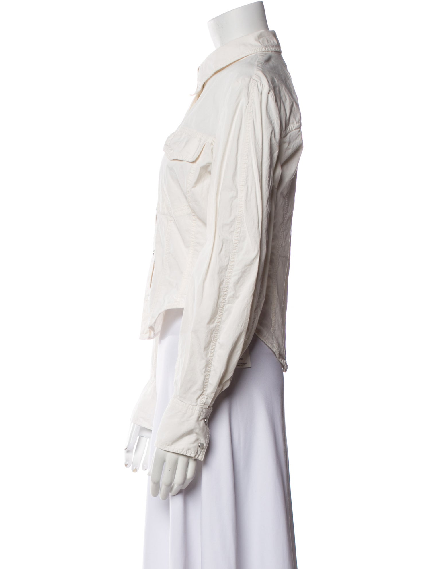 Ganni Long Sleeve Button-Up Top