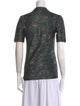 Ganni Printed Mock Neck T-Shirt