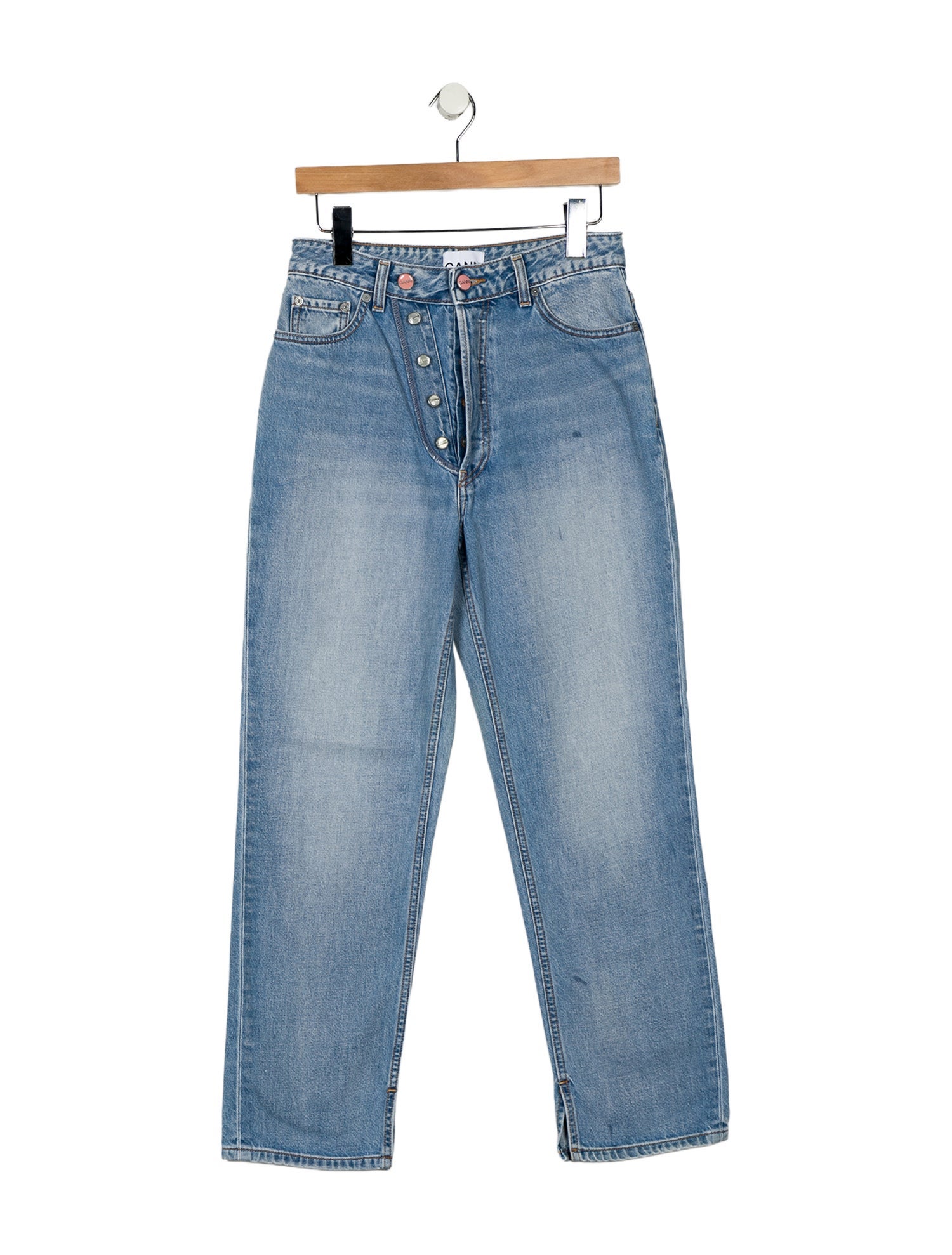 Ganni High-Rise Straight Leg Jeans