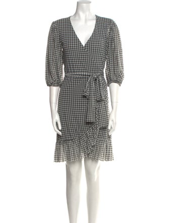 Ganni Plaid Print Mini Dress