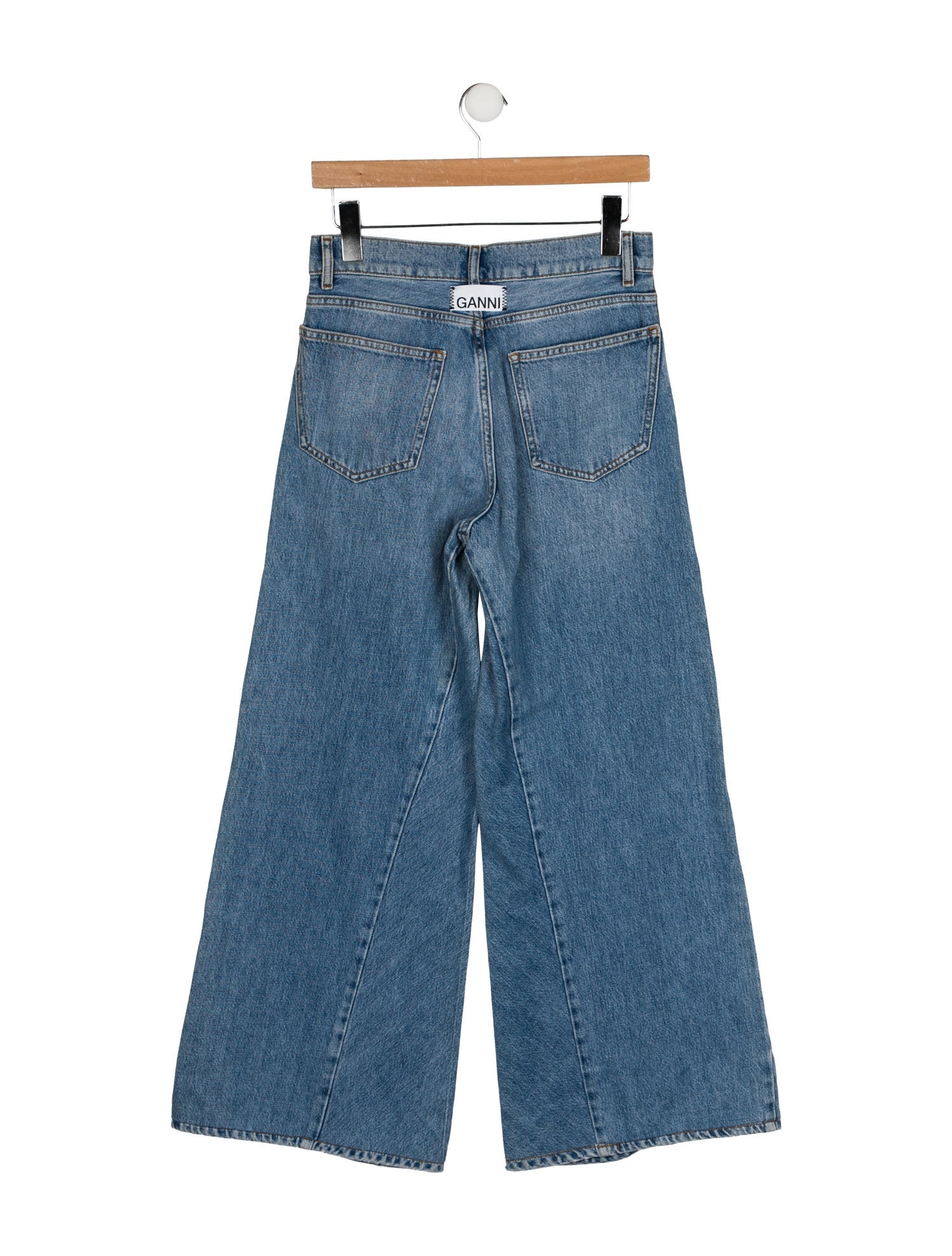 Ganni Mid-Rise Wide Leg Jeans