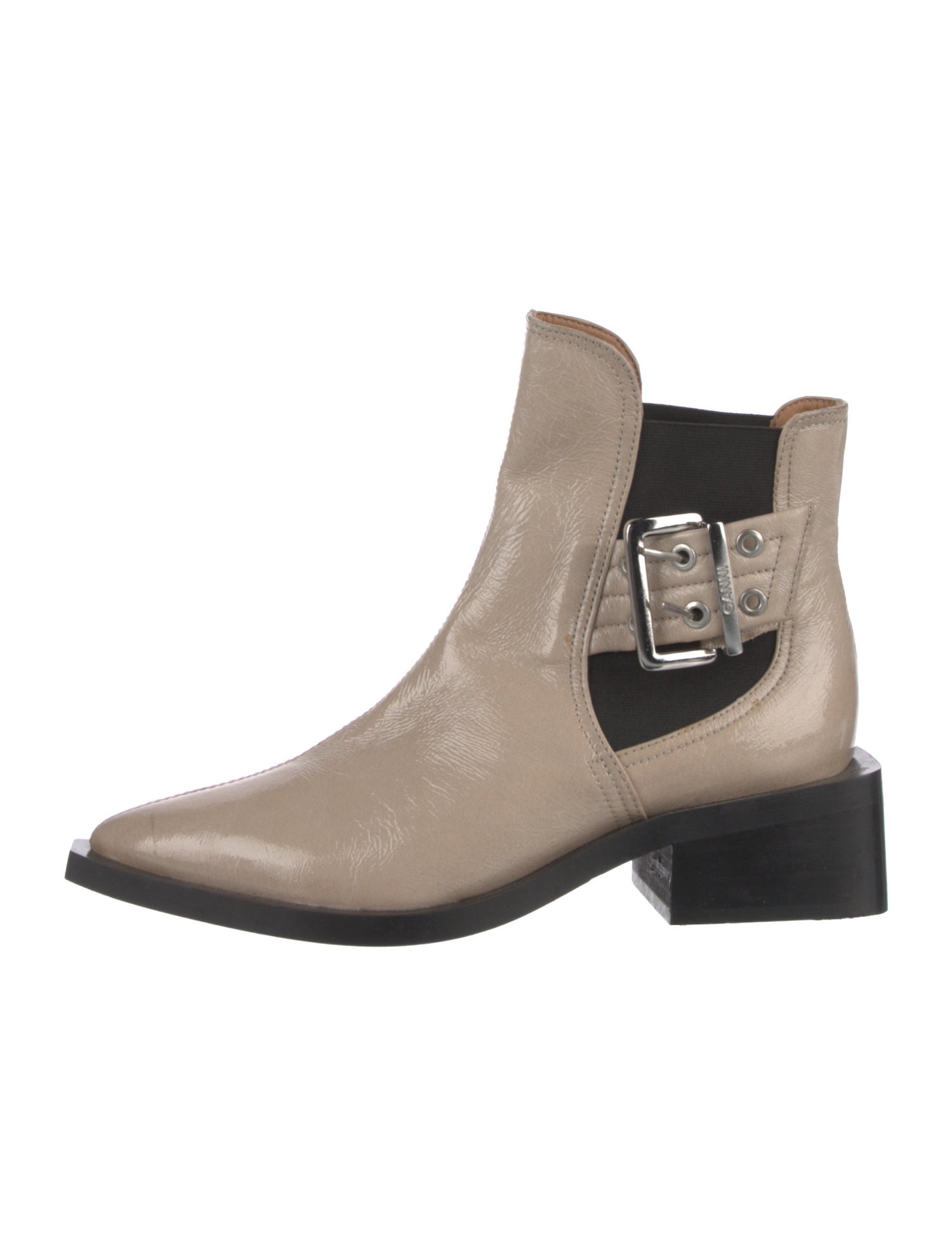 Ganni Leather Chelsea Boots